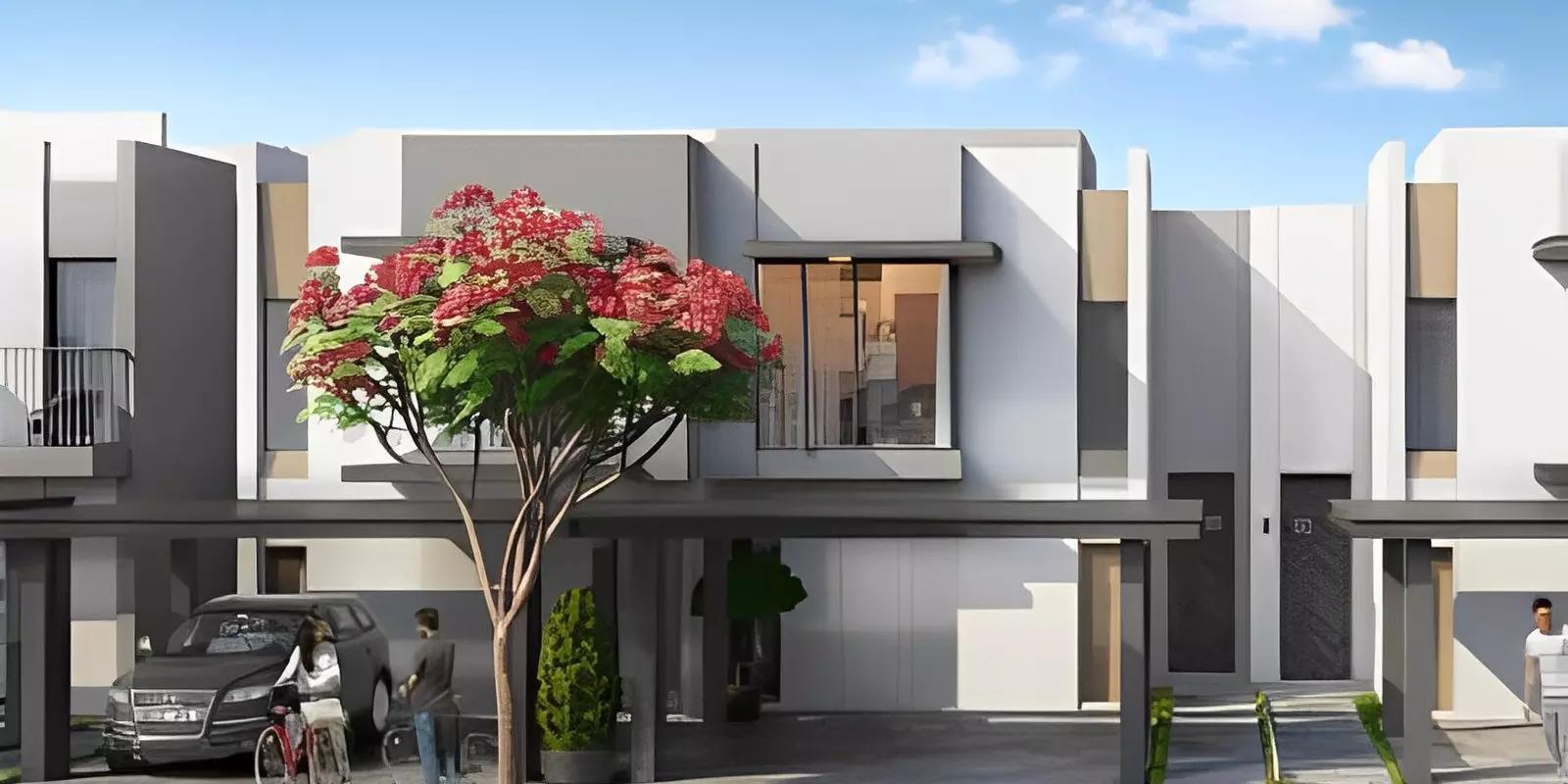 Eden villa living area interior, The Valley, Dubai