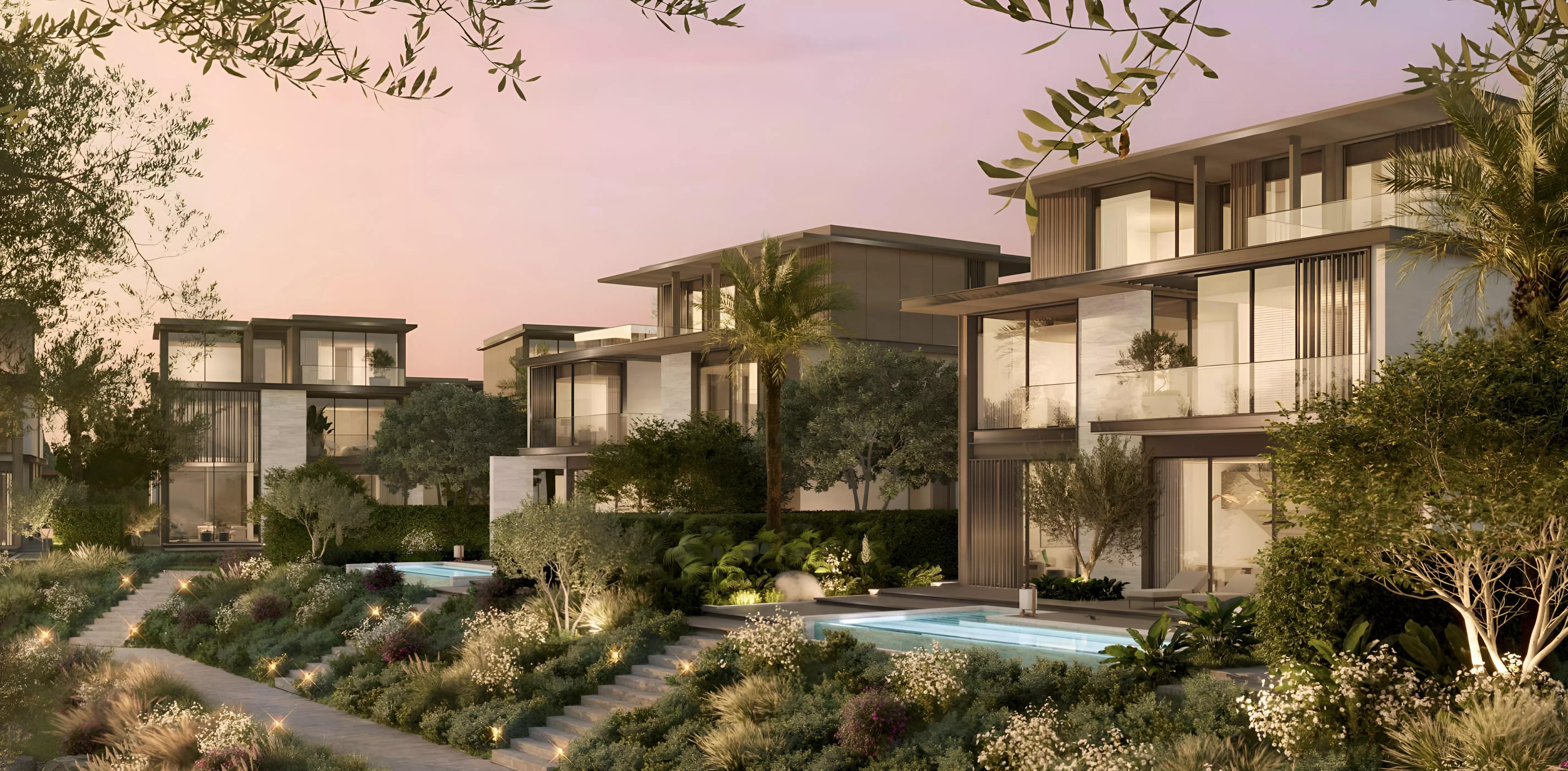 Nad Al Sheba Gardens Phase 9 villa exterior with landscaped frontage, Dubai