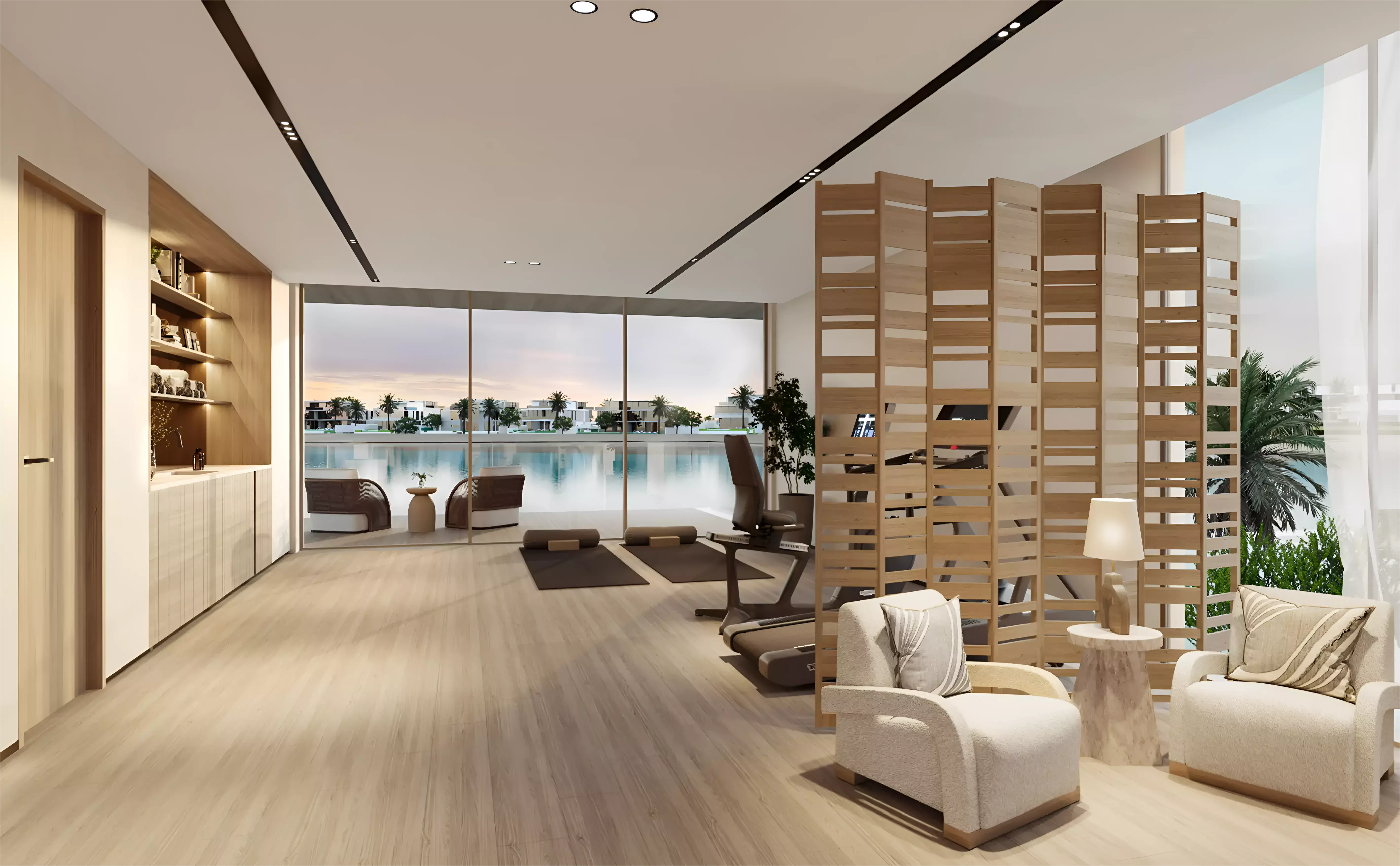 Villa Ocean Whisper villa facade and landscaping, Palm Jebel Ali