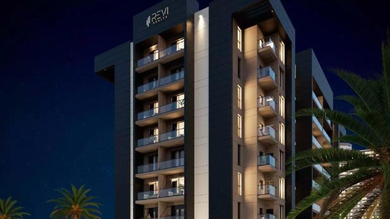 Exterior facade of Mas Tower apartment building in Dubai Silicon Oasis