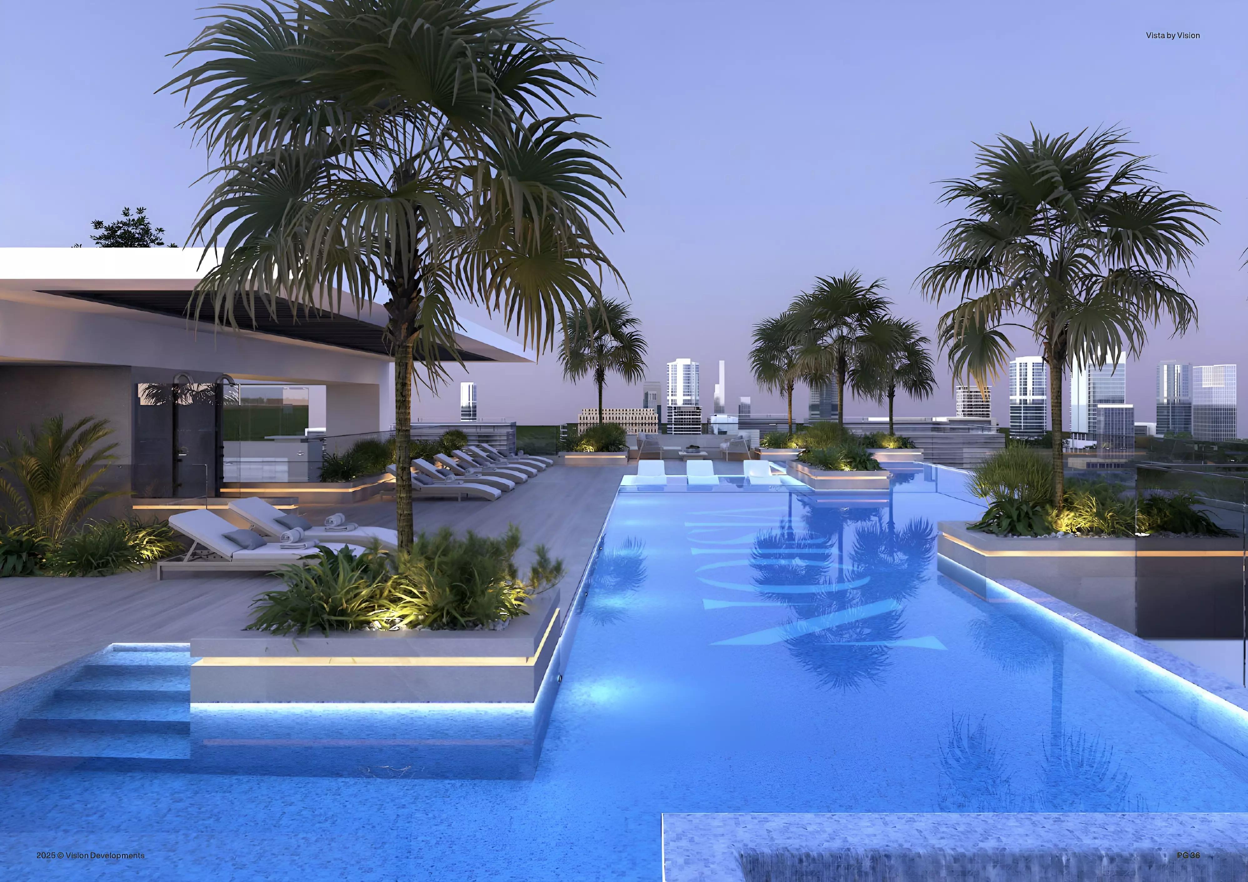 Vista by Vision building facade and entrance, Dubai Production City