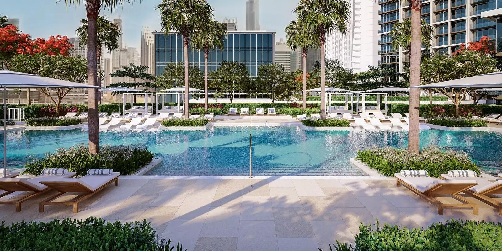 Peninsula Four kitchen with fitted appliances, Business Bay, Dubai