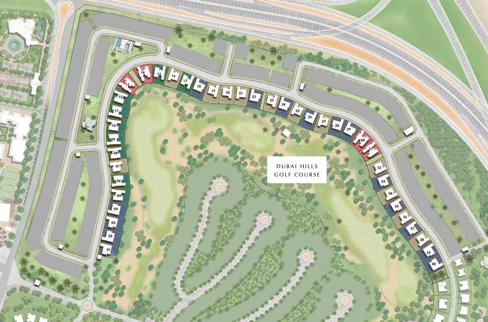Majestic Vistas master plan layout, Lamborghini Mansions Dubai Hills Estate