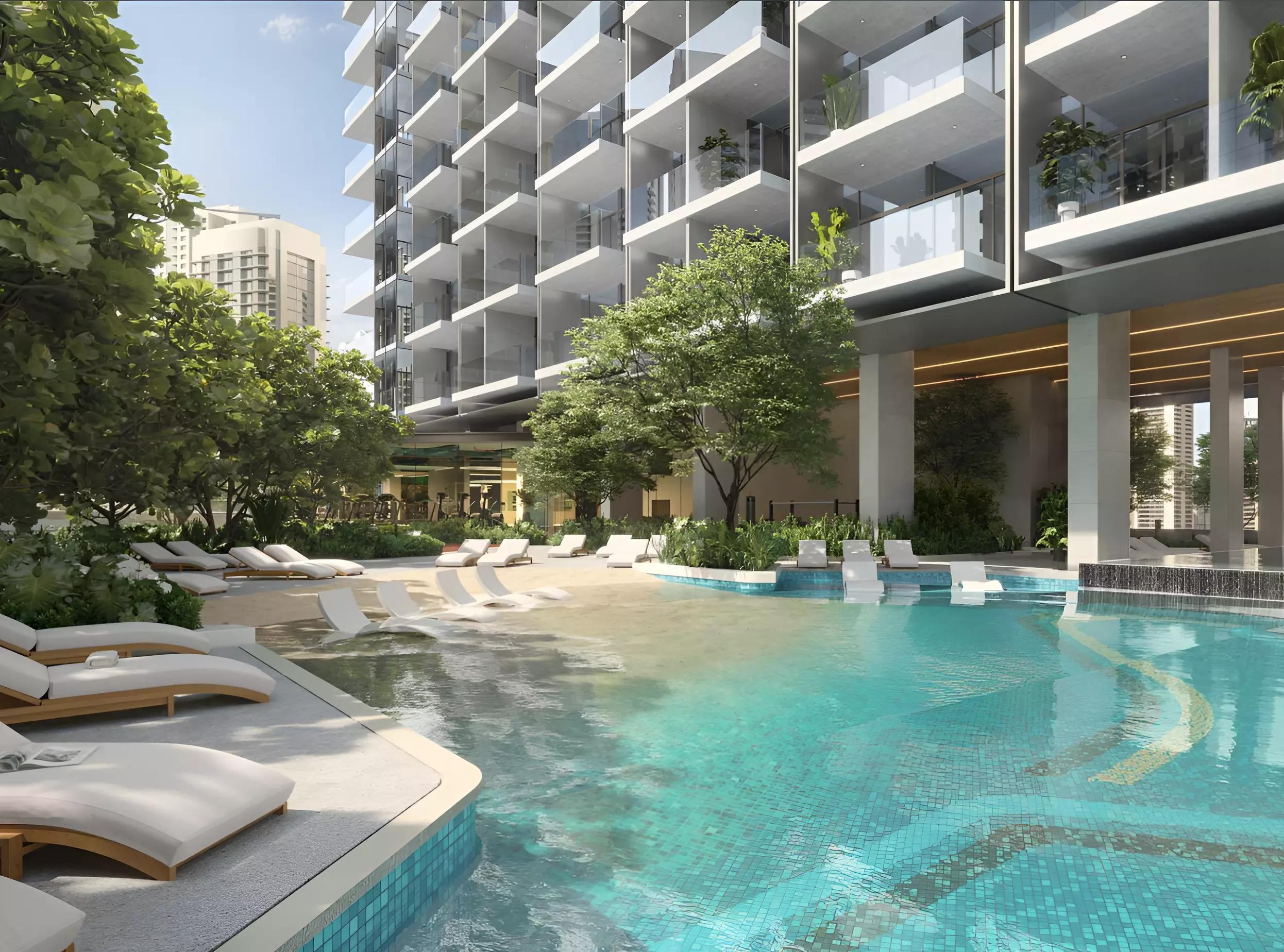 Restaurant seating area at Rove Home By IRTH, Downtown Dubai