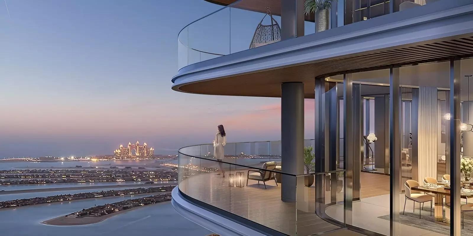 Bayview by Emaar apartment interior living space, Emaar Beachfront, Dubai Harbour