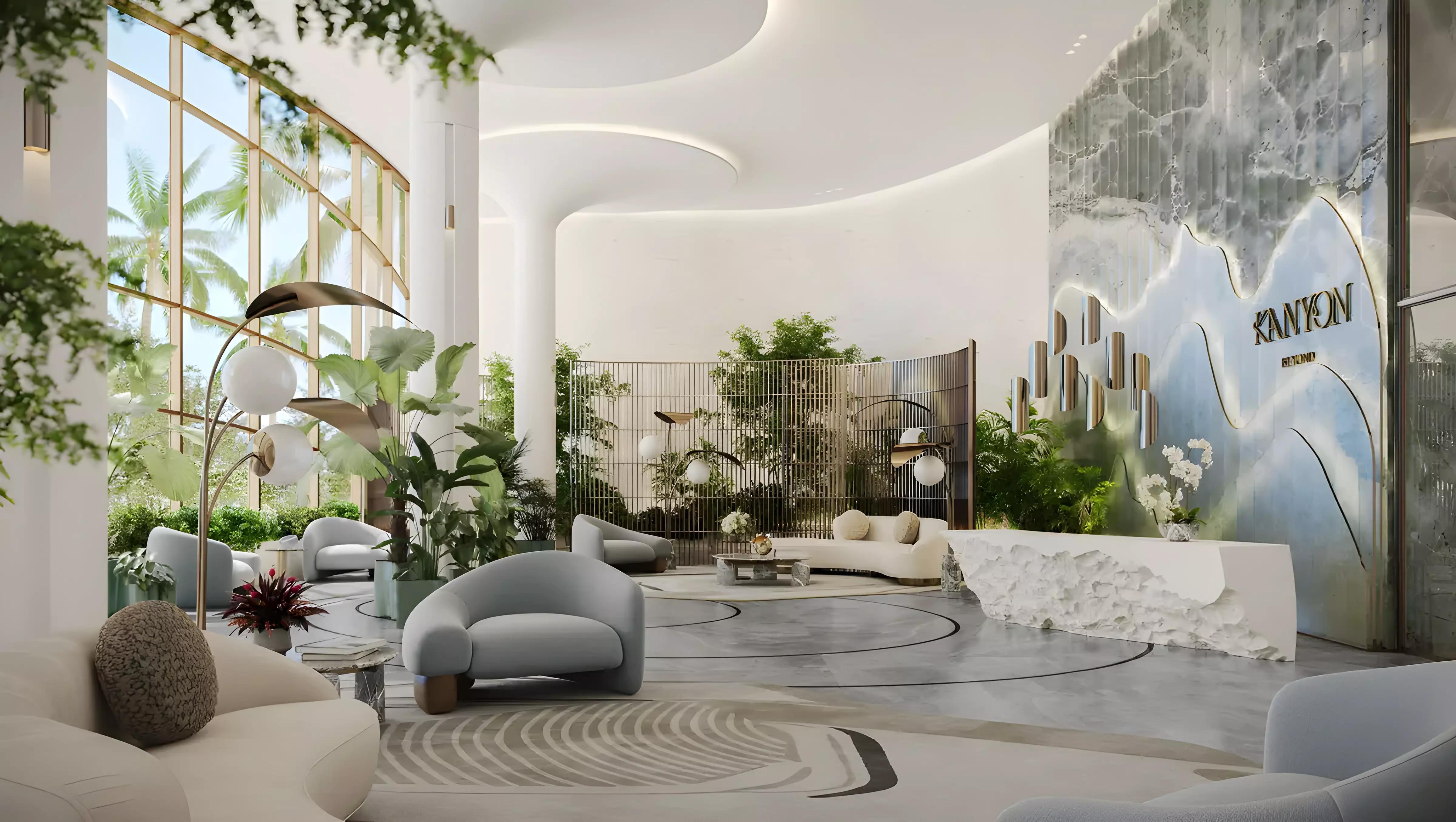 Kanyon by Beyond building rendering with waterfront views, Dubai Maritime City