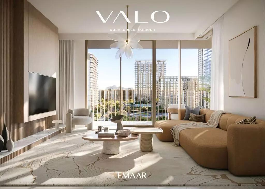 Valo amenity deck with pool area, Dubai Creek Harbour
