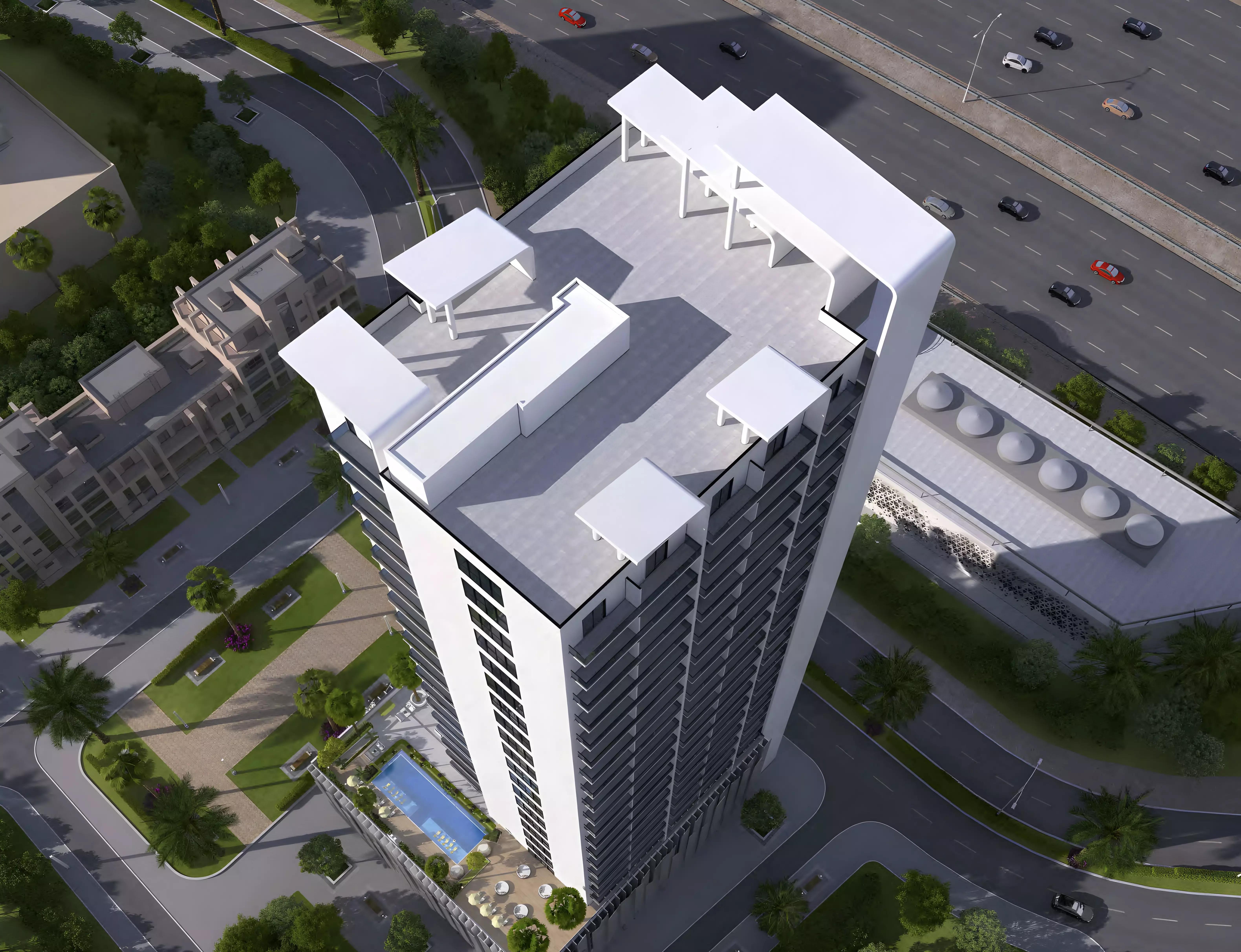 SVN Residences building facade and entrance, JVC, Dubai
