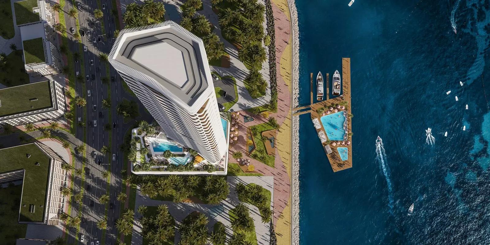 Coral Reef gymnasium and shared pool area, DAMAC, Dubai Maritime City
