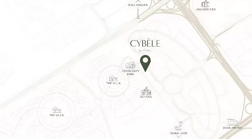 Cybele by Wadan community master plan layout, Dubai Land Residence Complex, Dubai