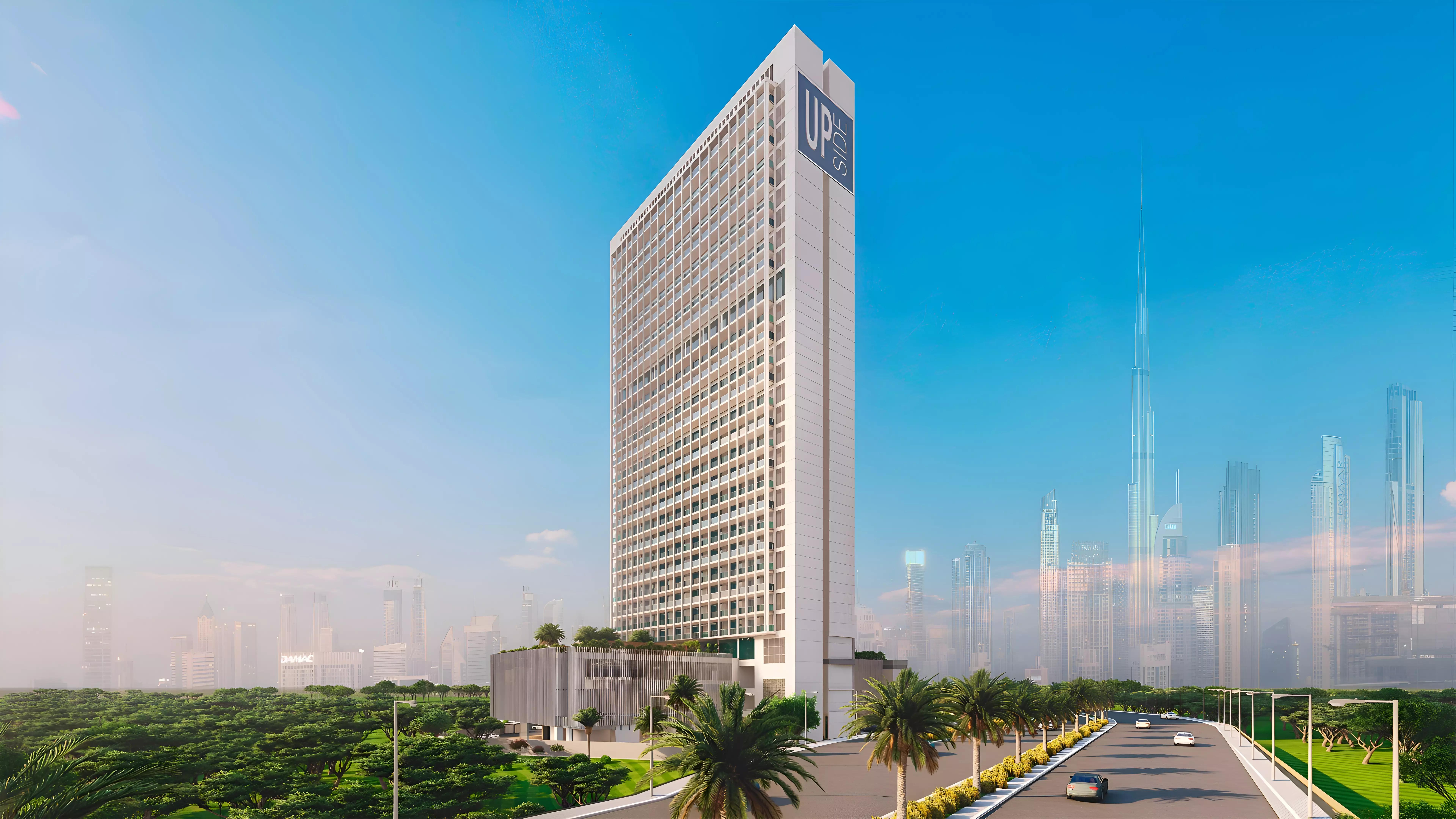 Upside residential tower exterior in Business Bay, Dubai