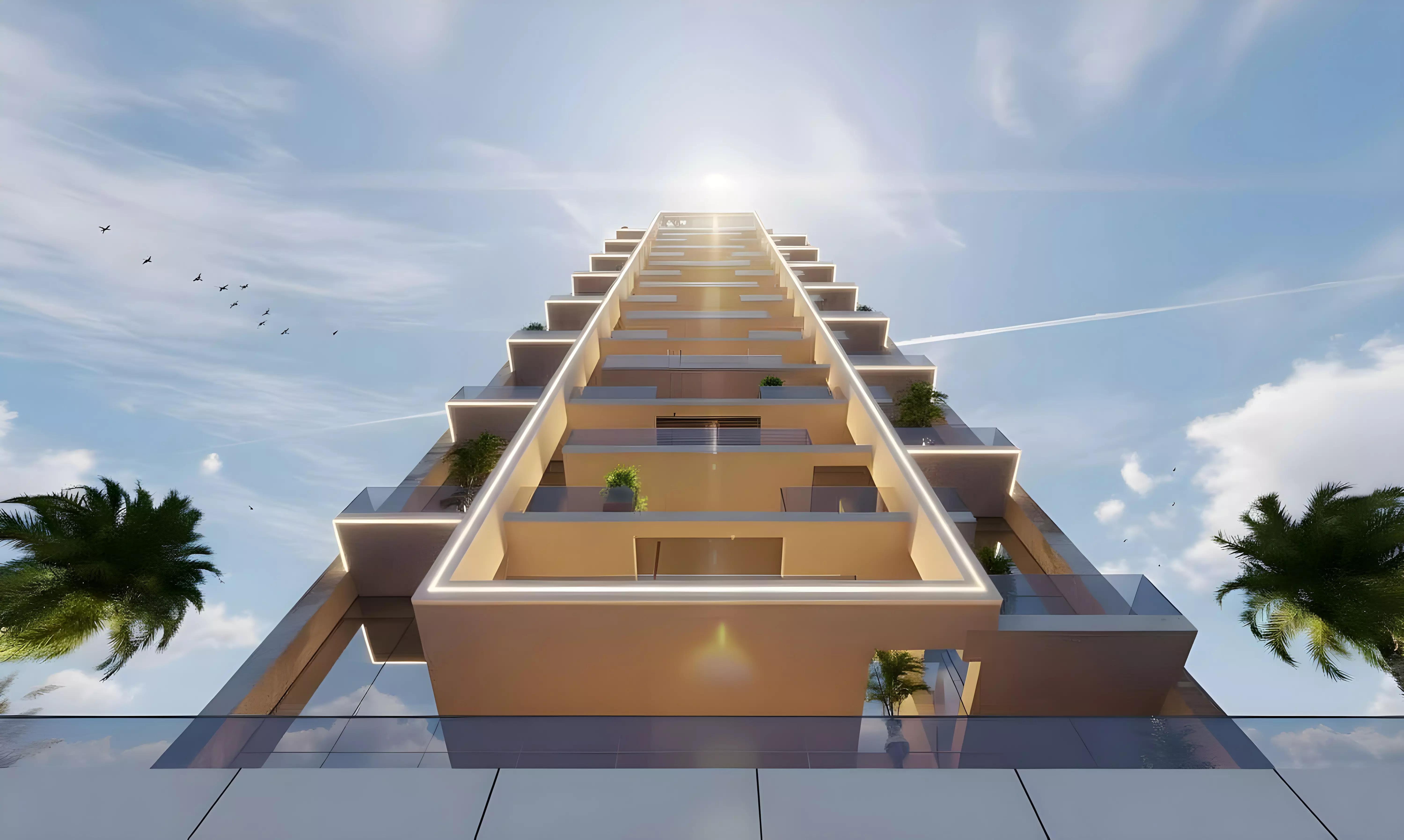 Future Residence residential tower elevation, Meydan, Dubai