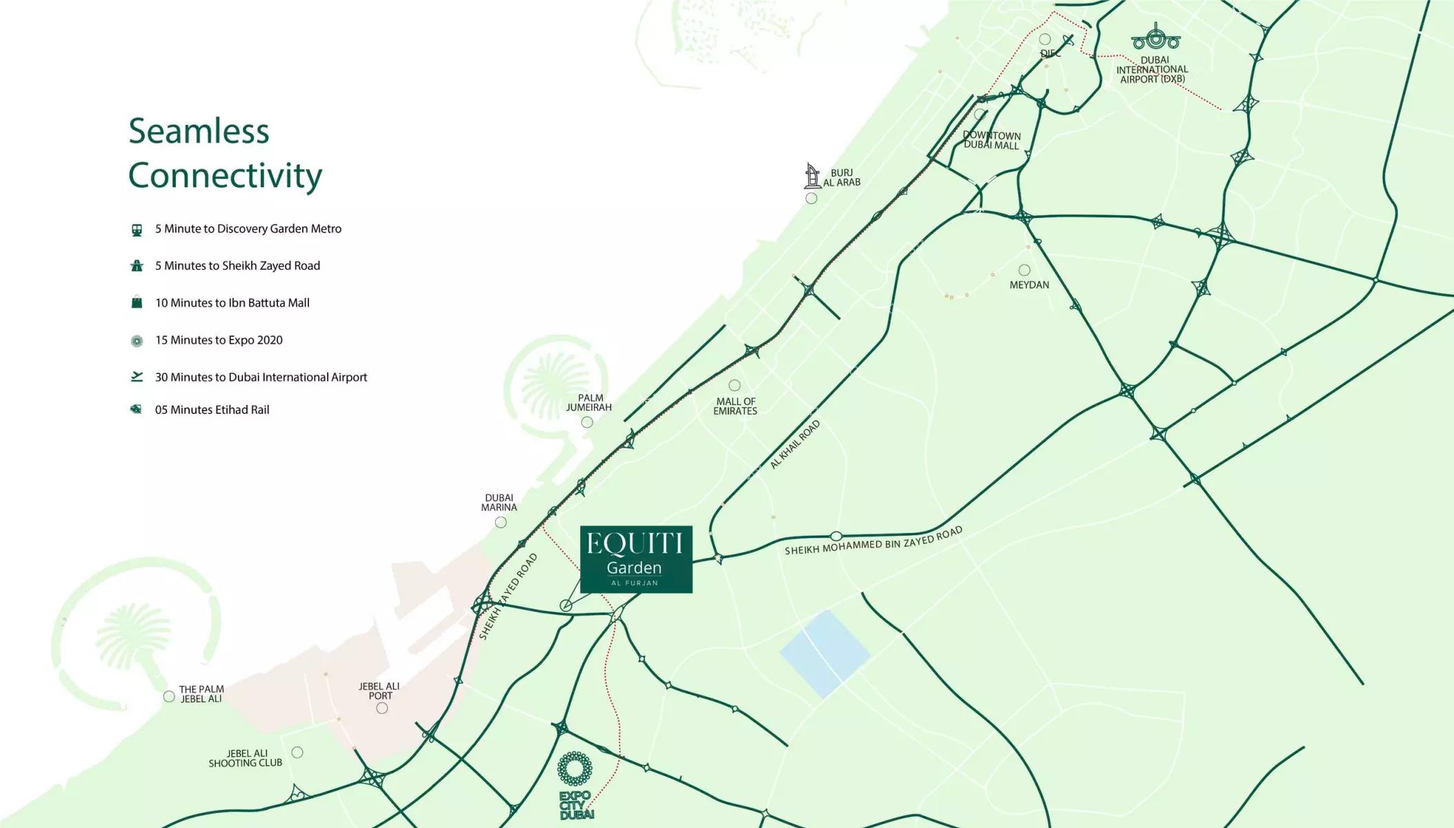 Equiti Garden master plan layout, Al Furjan, Dubai