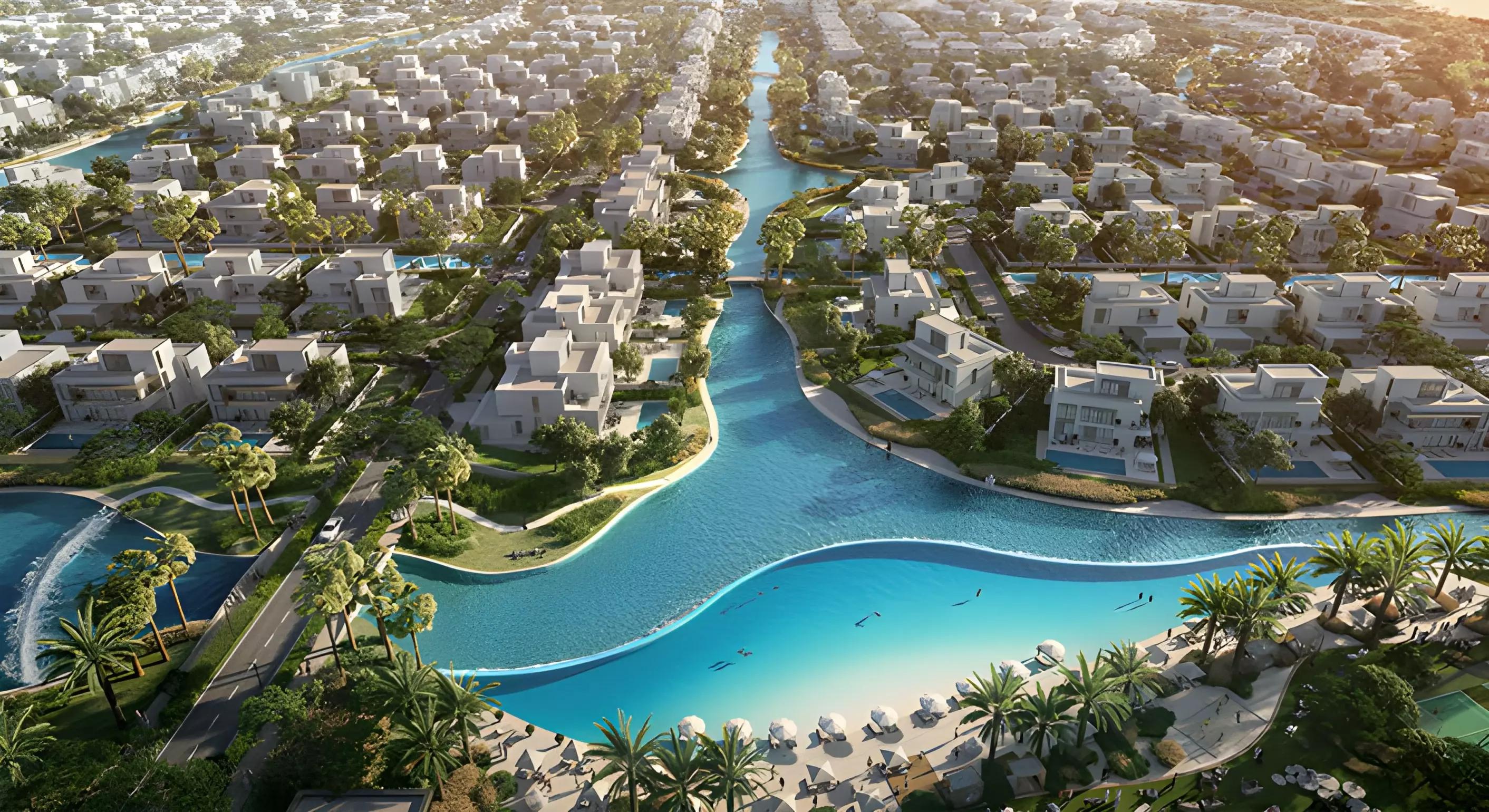 Interior living space in a Palmiera 2 villa, The Oasis by Emaar, Dubai