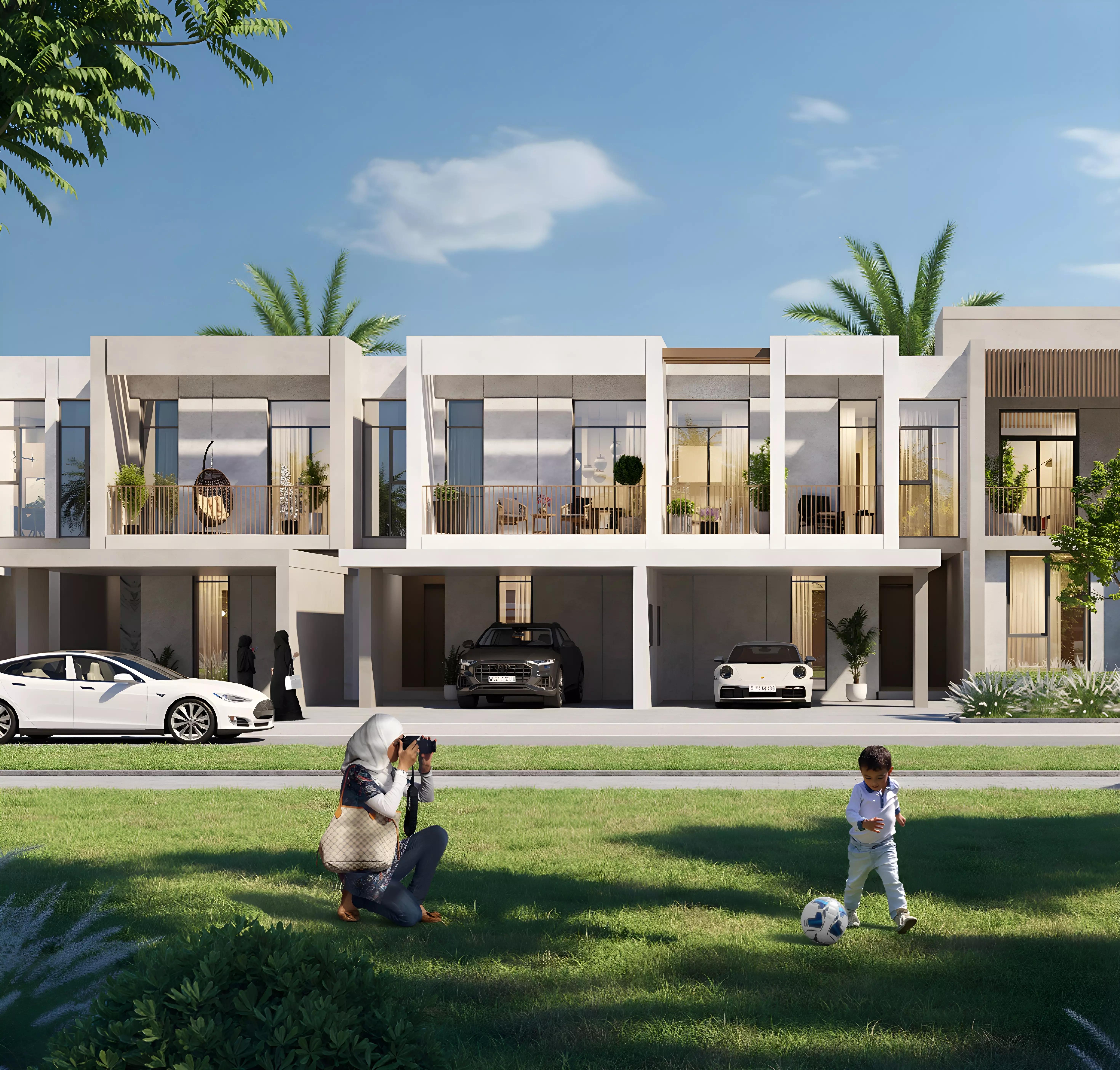 Expo Golf Villas 6 outdoor amenity area, Emaar South, Dubai South