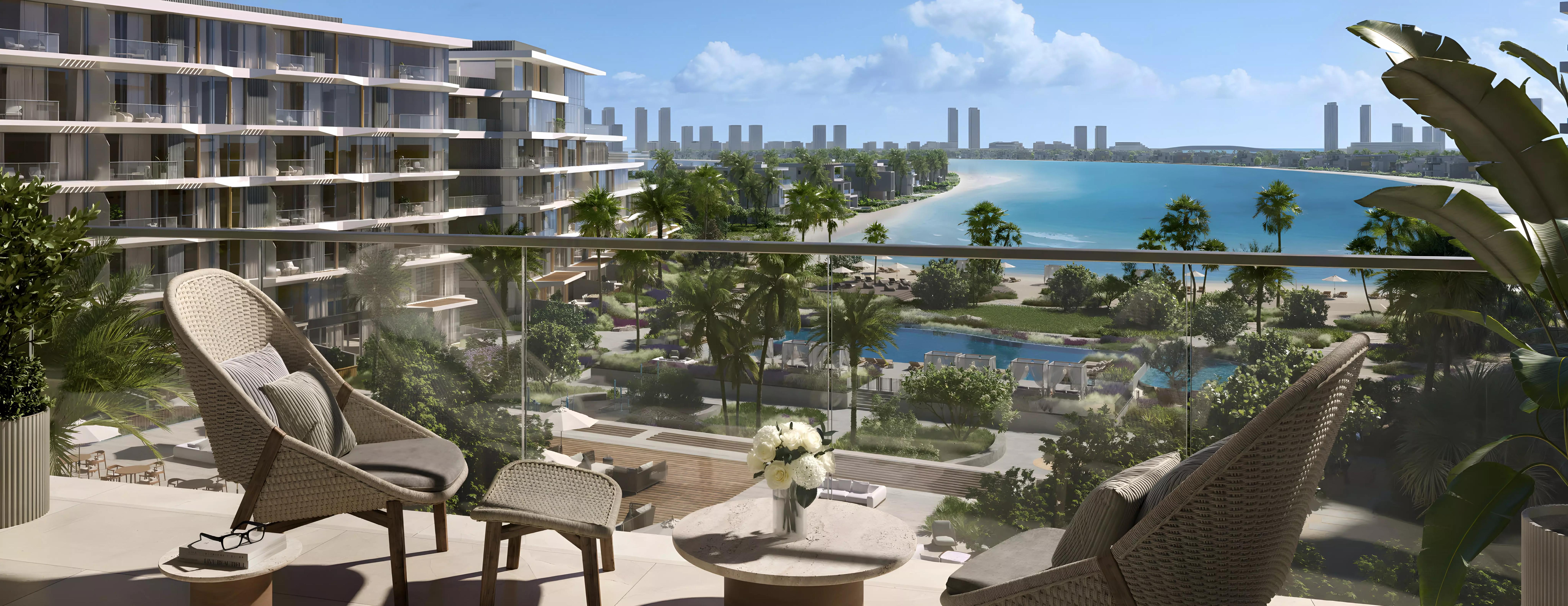 Palm Central Private Residences residential facade, Palm Jebel Ali, Dubai