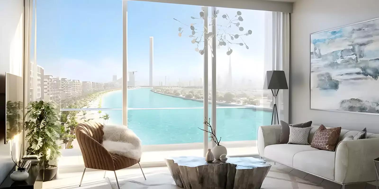 Community walkway view at Azizi Riviera Beachfront, Meydan, Dubai