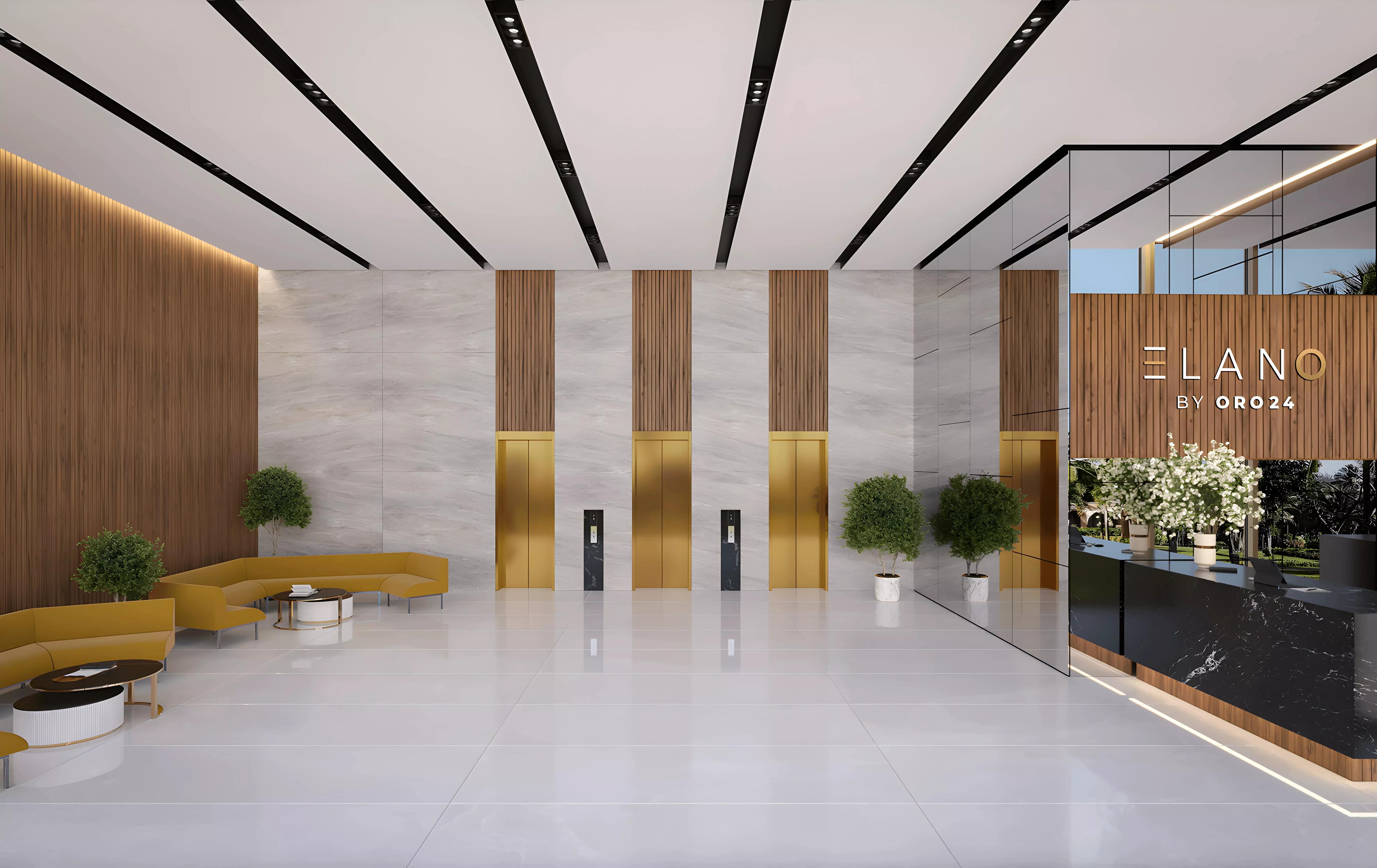 Elano by Oro24 exterior facade view, Arjan, Dubai