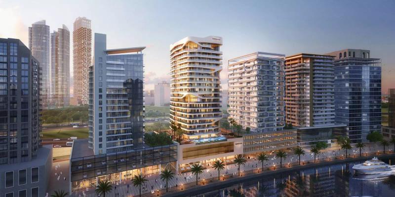 Terraces Marasi exterior facade view, Business Bay, Dubai