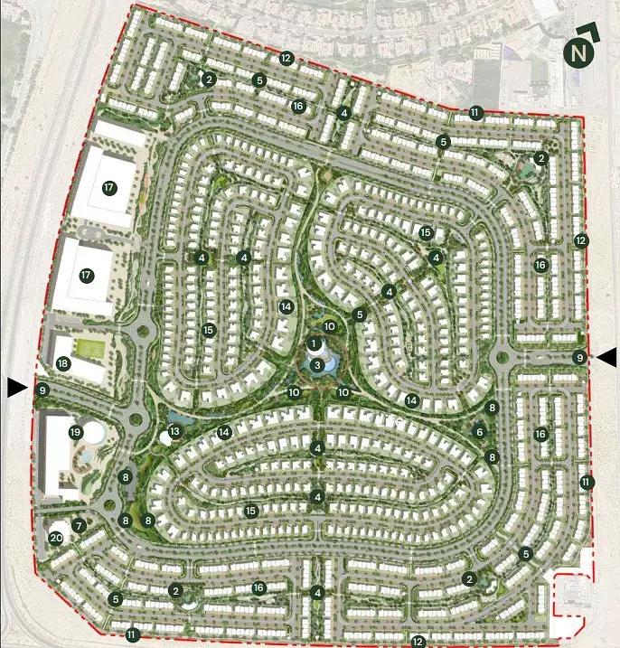Tranquillity master plan layout, Haven by Aldar, Dubai