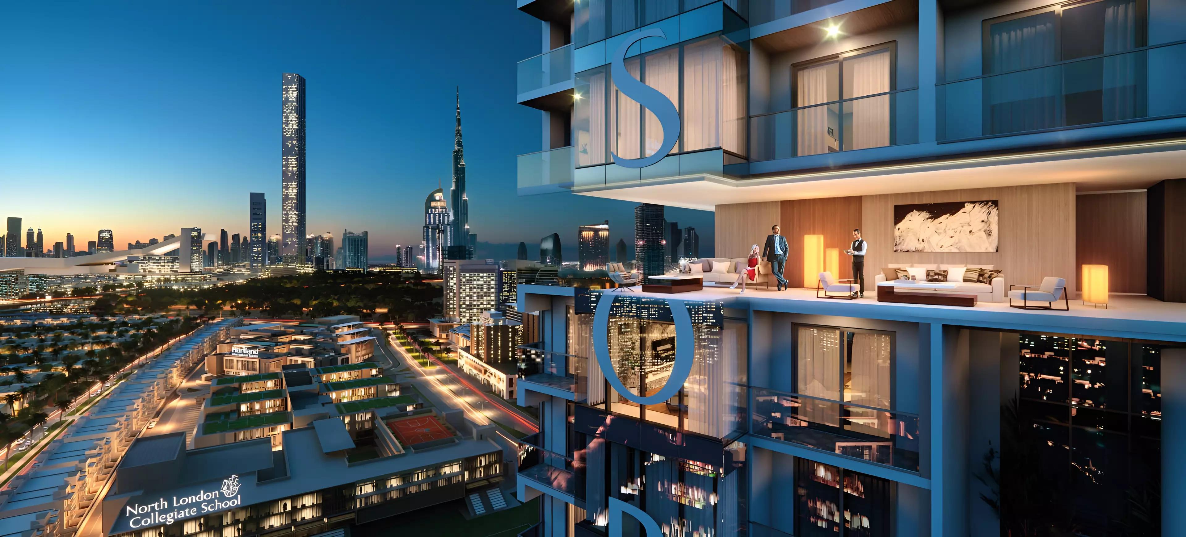 One Park Avenue apartment interior living space, Sobha Hartland