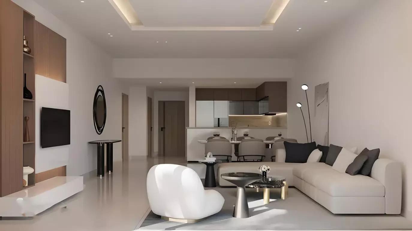Skyhills Residences Phase 3 amenity deck and pool area, Jumeirah Village Circle