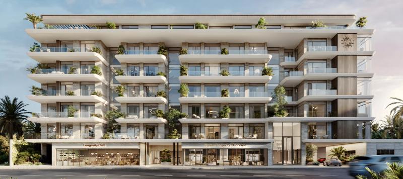 Émerge Residences exterior facade view, Nad Al Sheba, Dubai