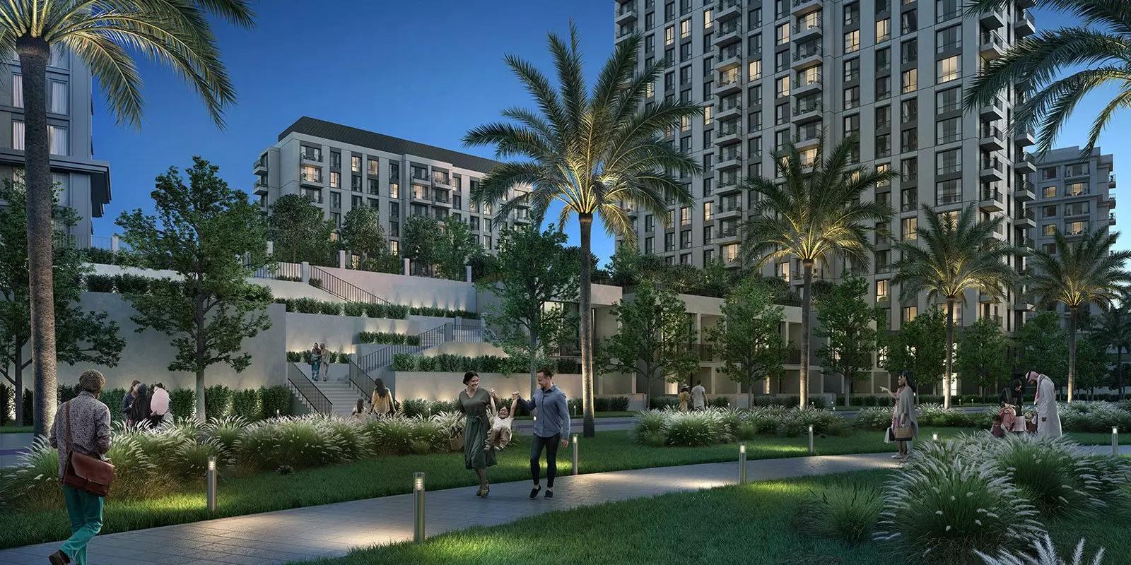 Park Horizon amenity terrace and seating area, Dubai Hills Estate, Dubai