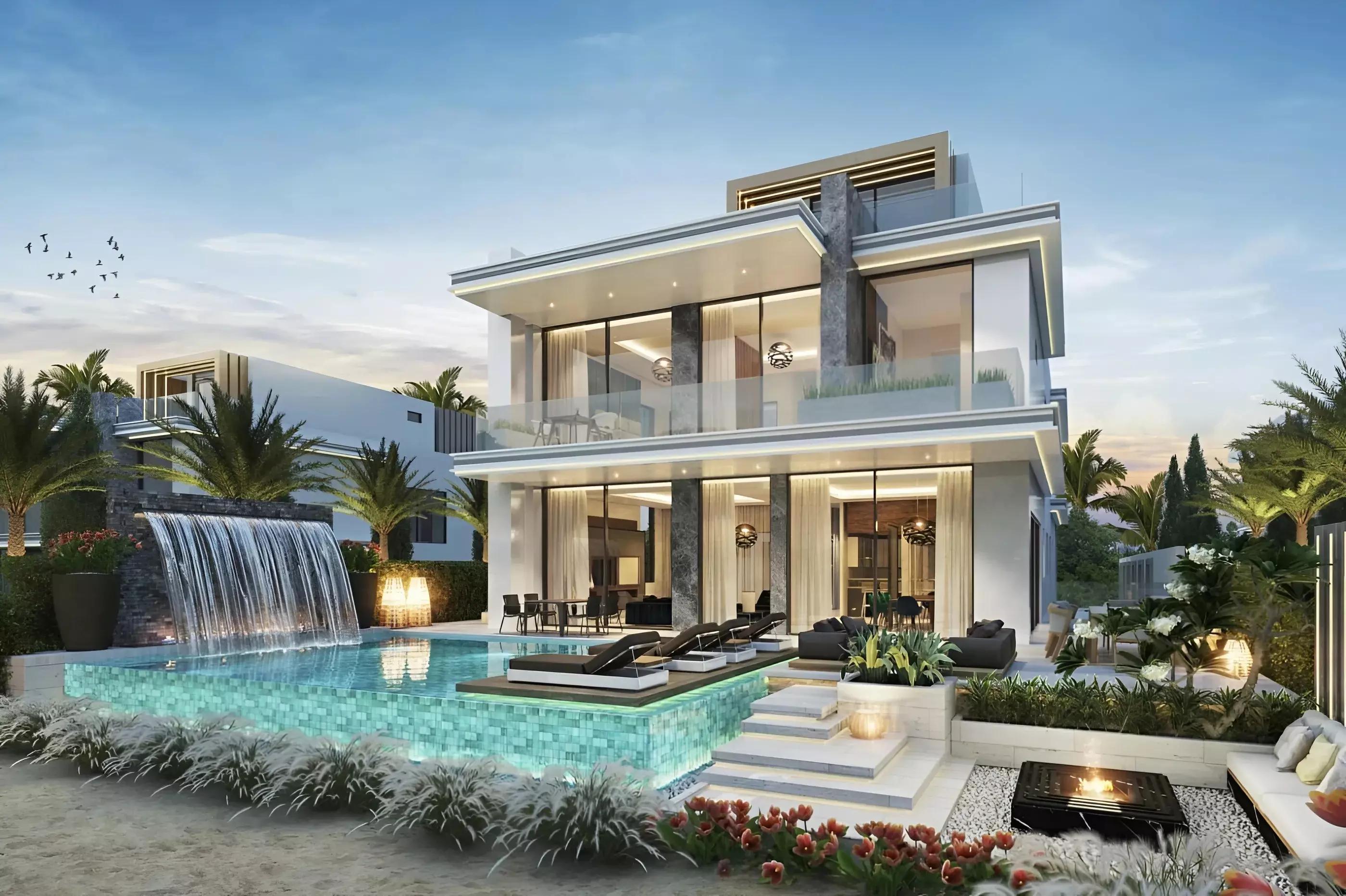 Seychelles community pool and lounge area, DAMAC Islands, Dubai