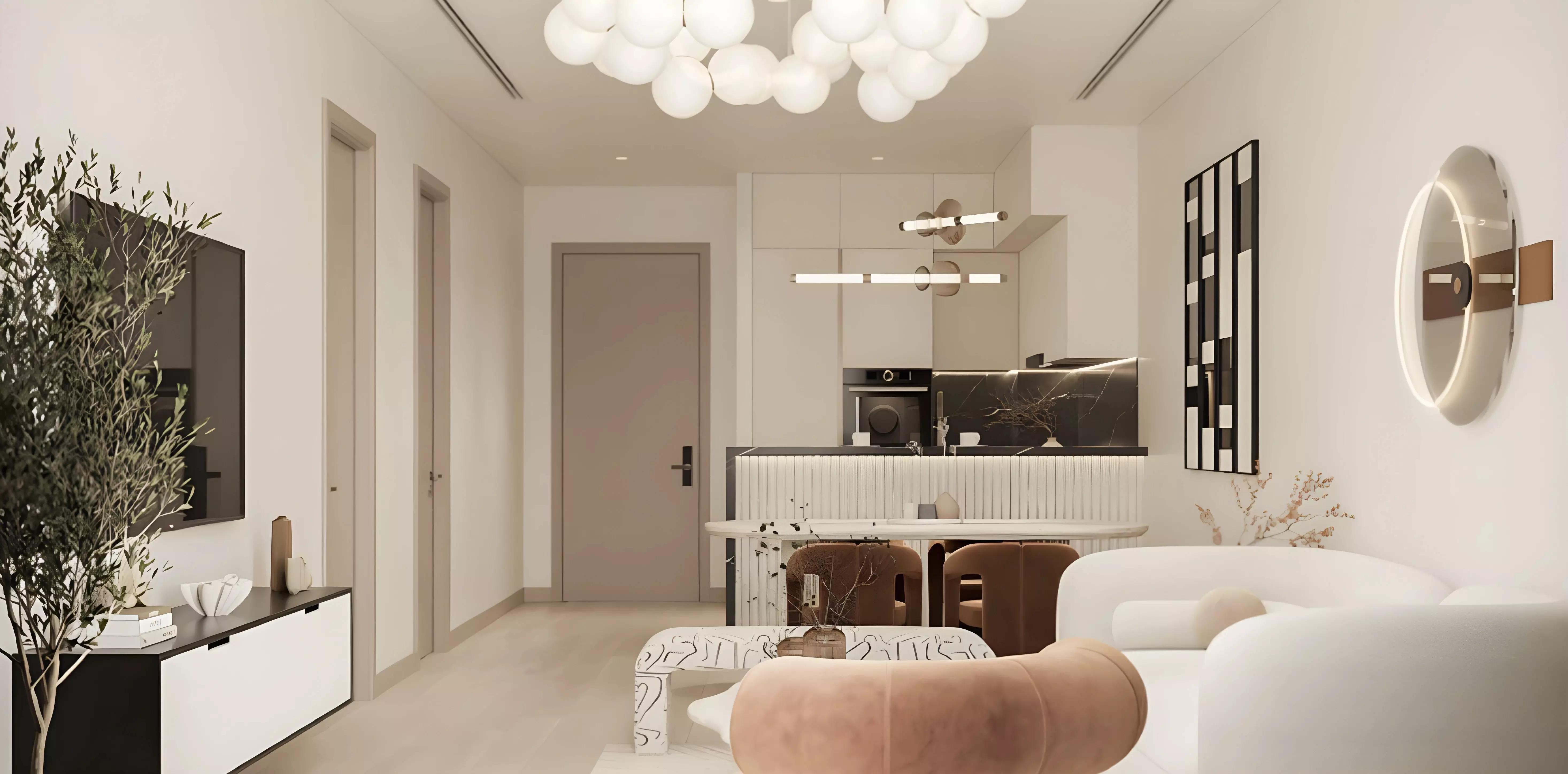 Rivo by Grovy building entrance and lobby, Dubai Land Residence Complex, Dubai
