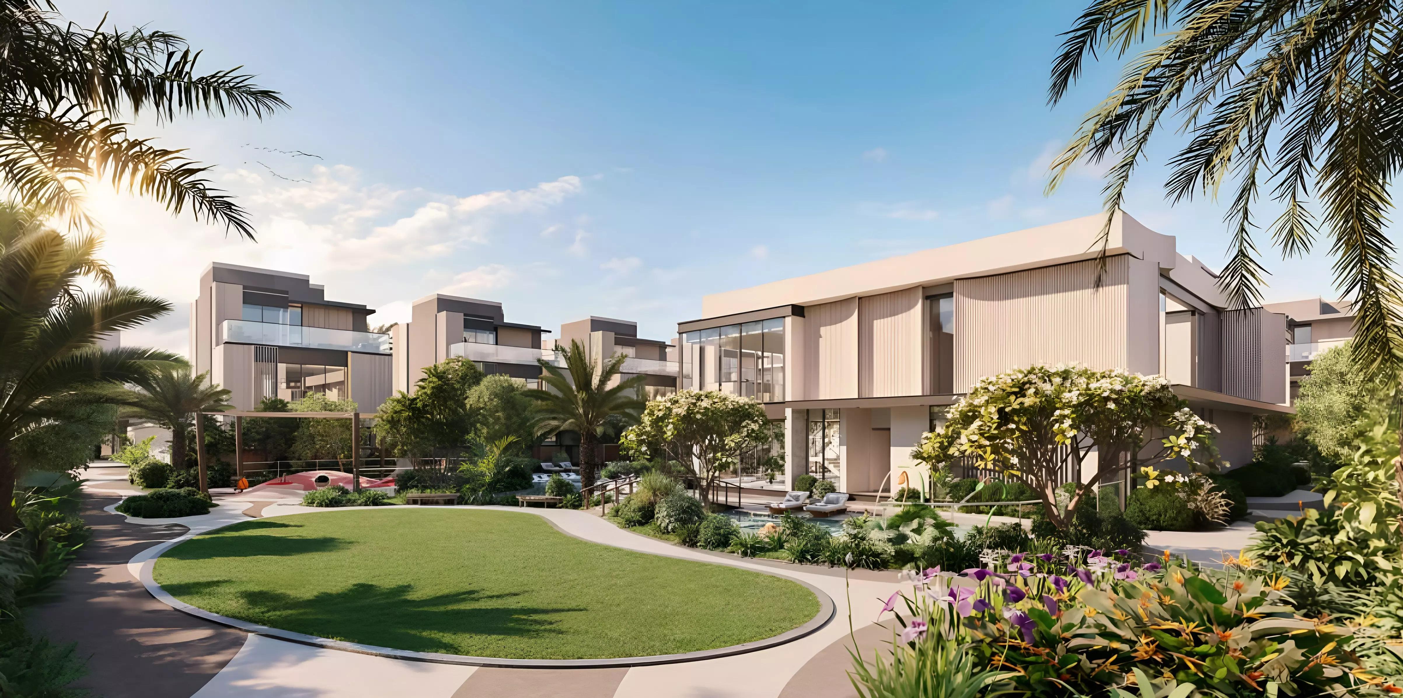 Master plan layout of The Watercrest villas by Ellington, The Sanctuary, MBR City