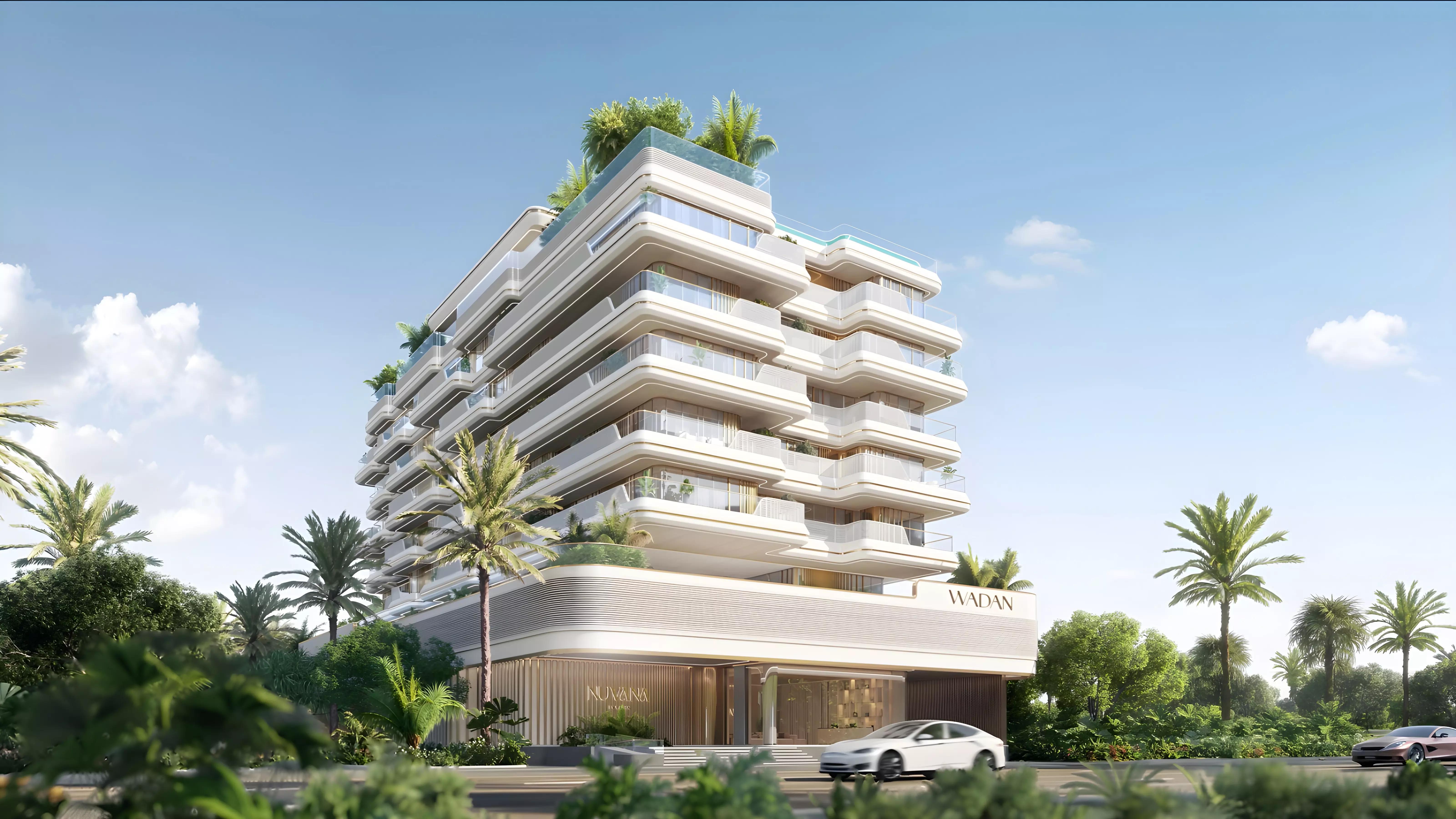 Nuvana by Wadan Developments exterior tower view, Dubai Islands