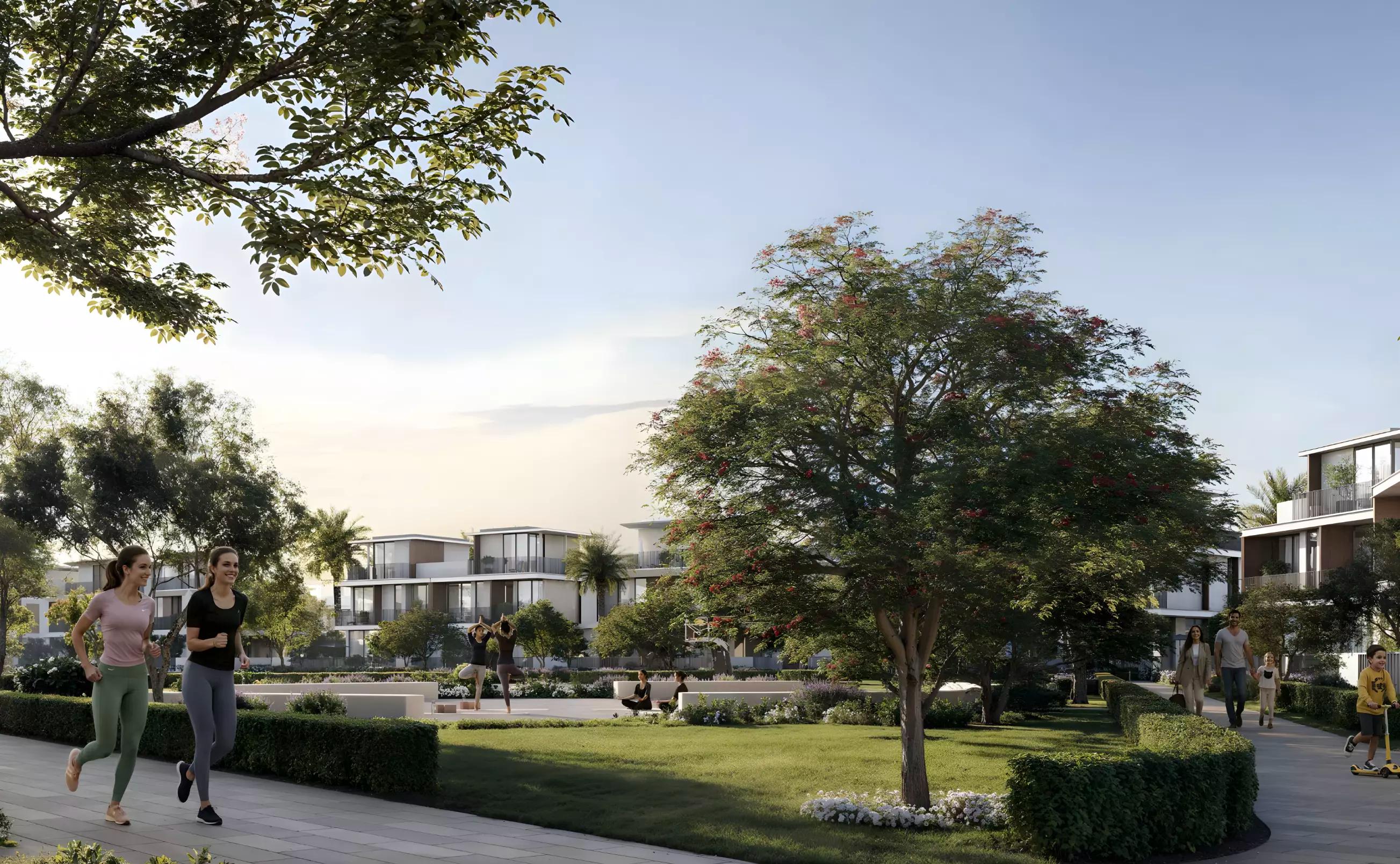 Selvara Phase 4 villa outdoor terrace and garden area, Grand Polo Club and Resort