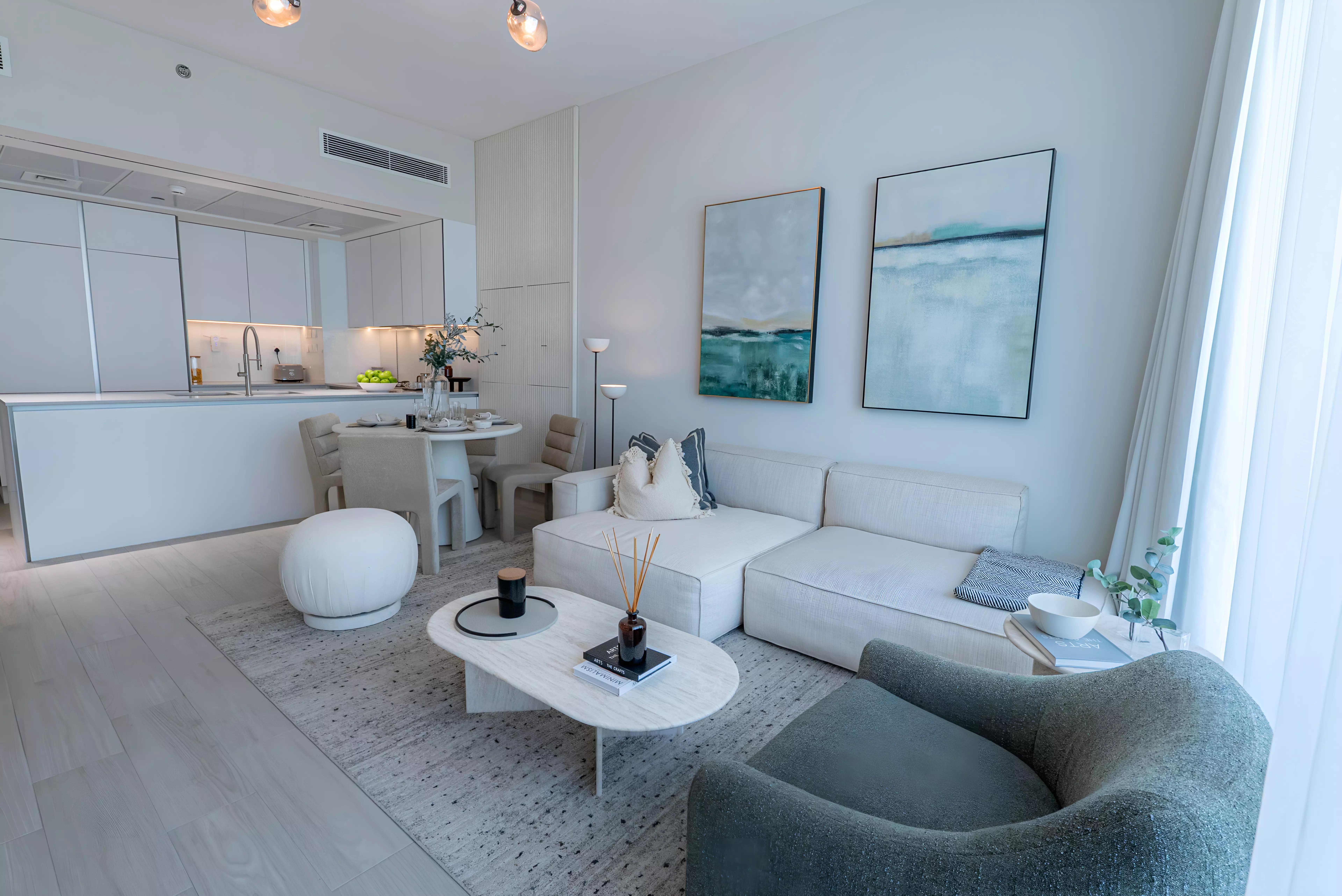 Luma Park Views apartment interior living area, Dubai