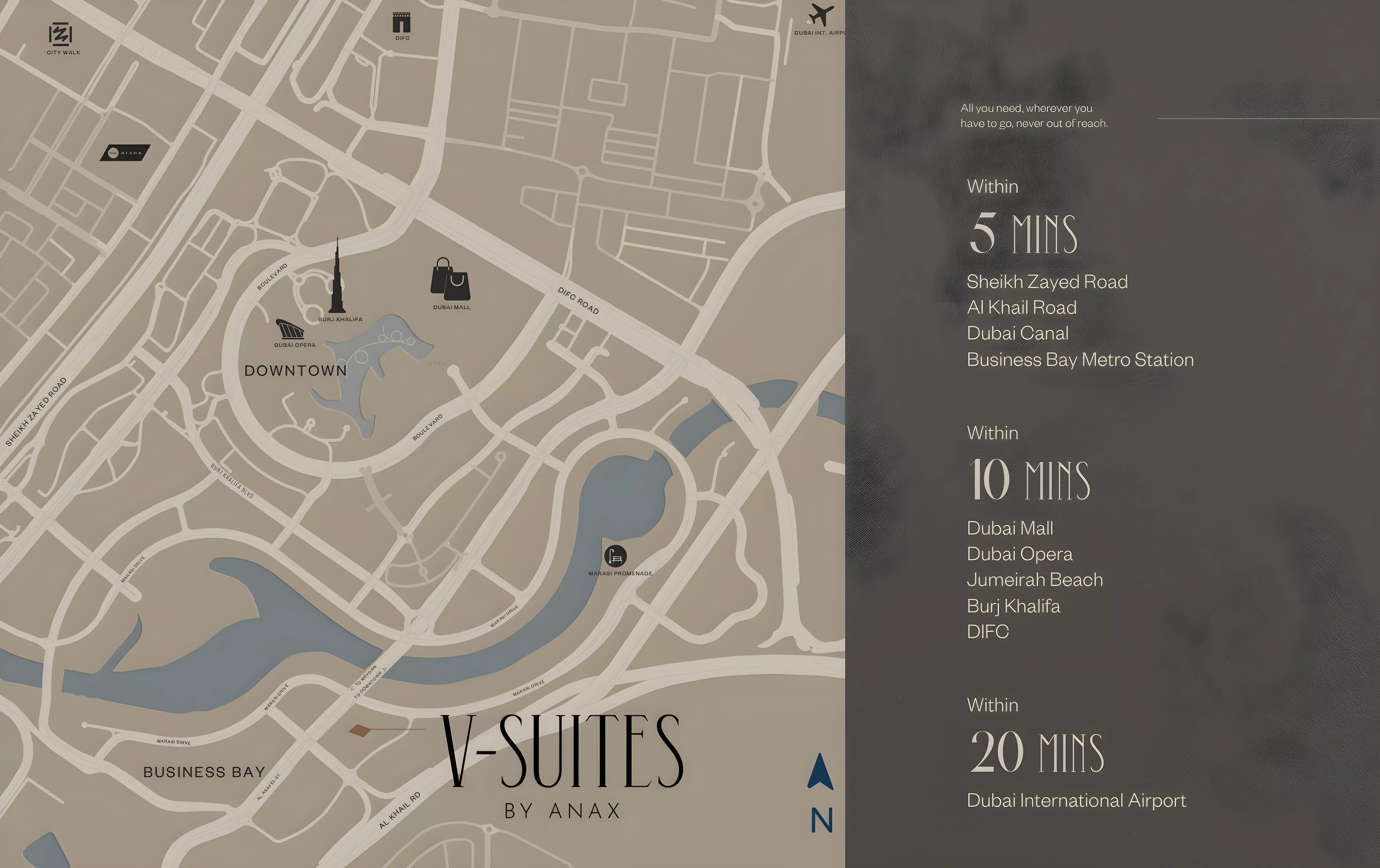 V-Suites development master plan layout, Business Bay, Dubai