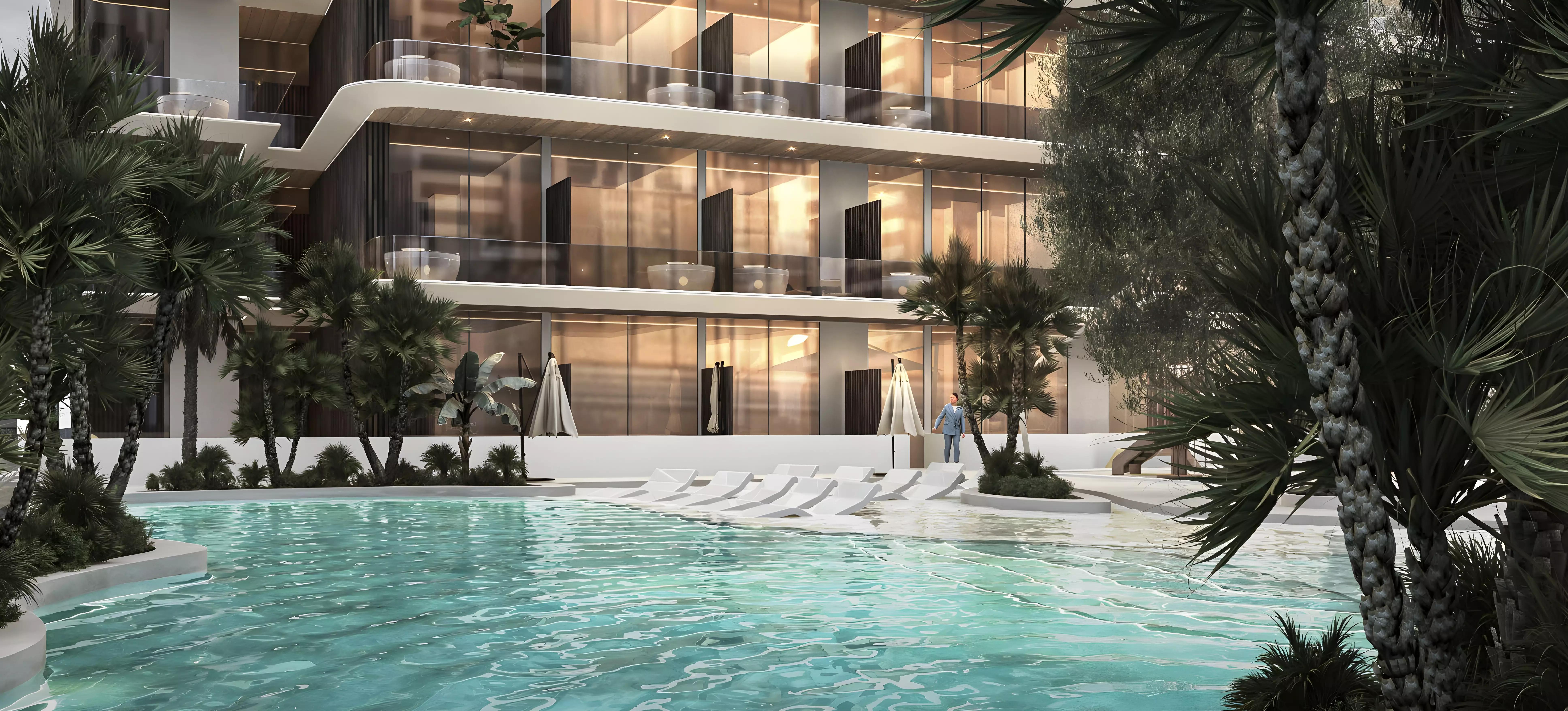 Peace Avenue building elevation, Downtown Jebel Ali, Dubai