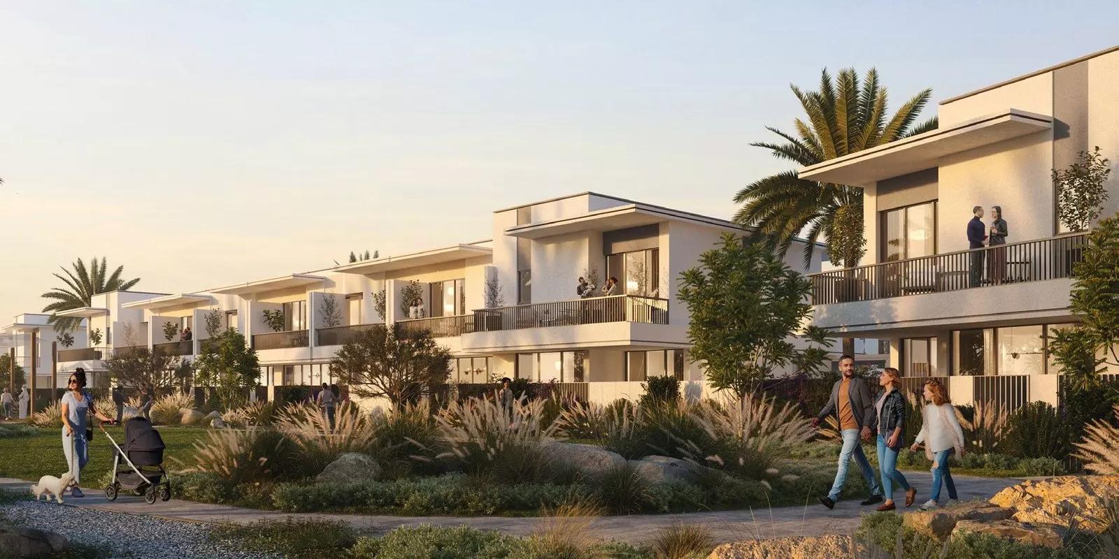 Elora townhouse living interior at The Valley, Dubai