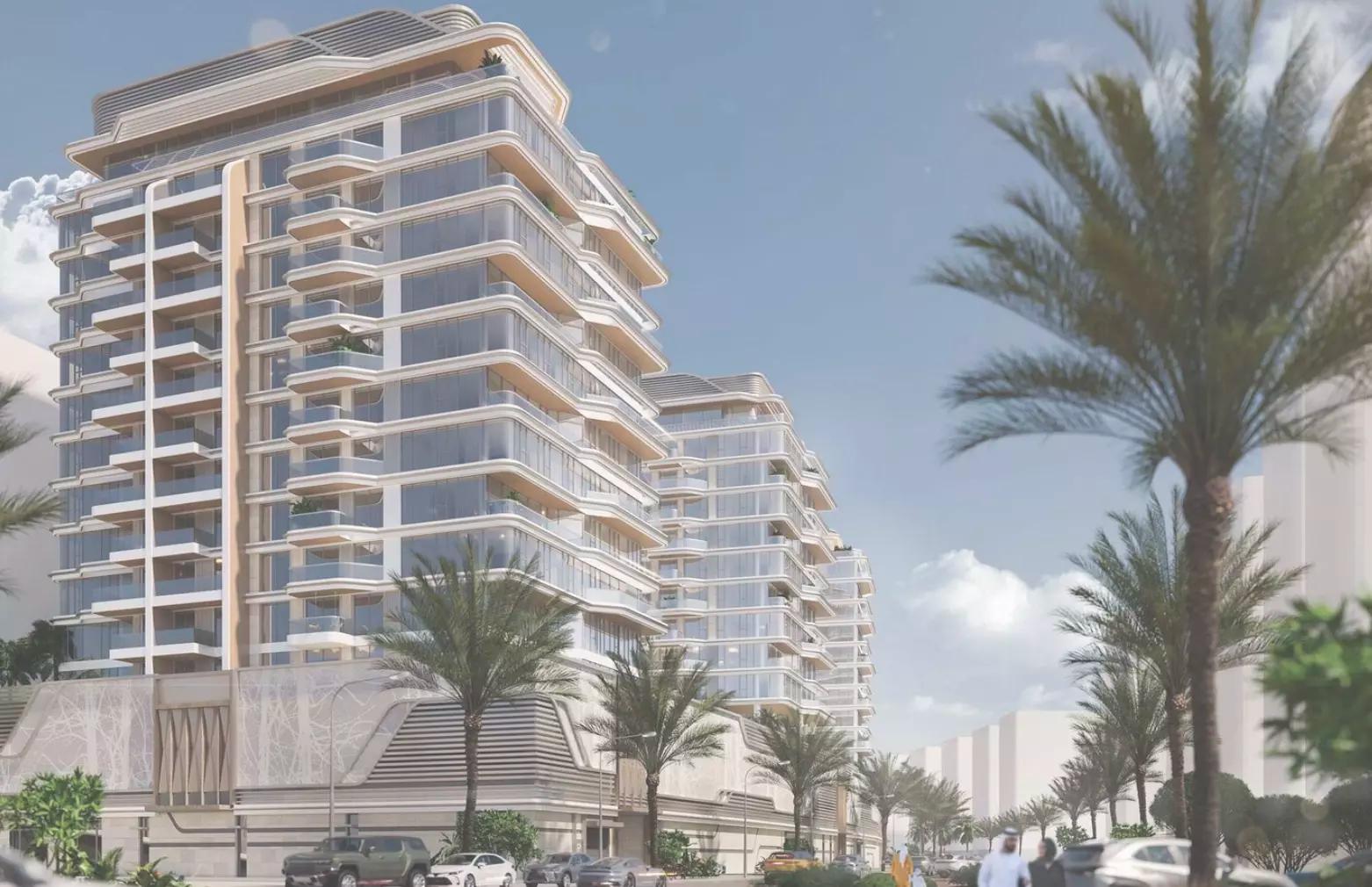 Edgewater Residences building elevation with balconies