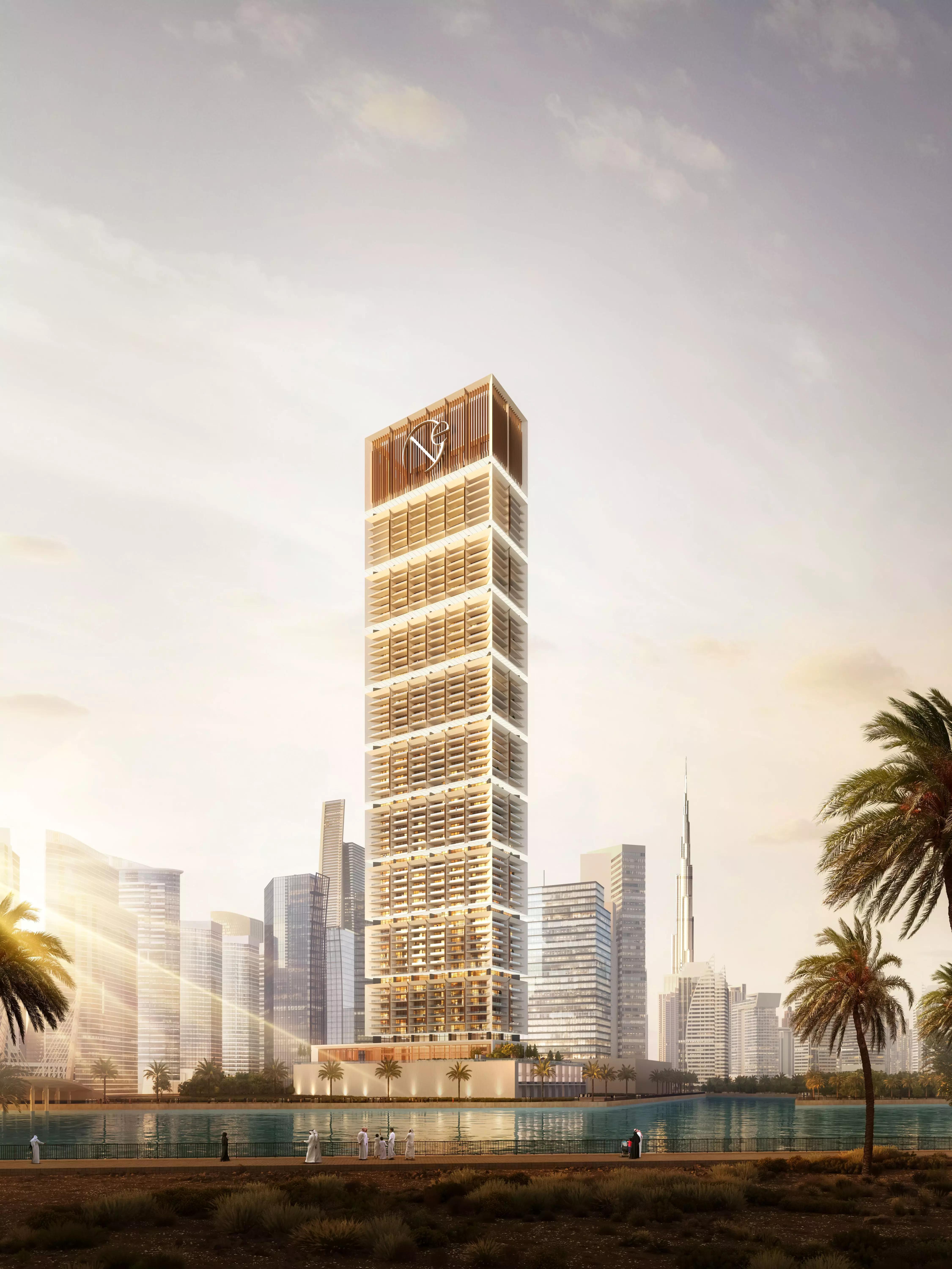 One By Binghatti building facade and entrance, Business Bay, Dubai