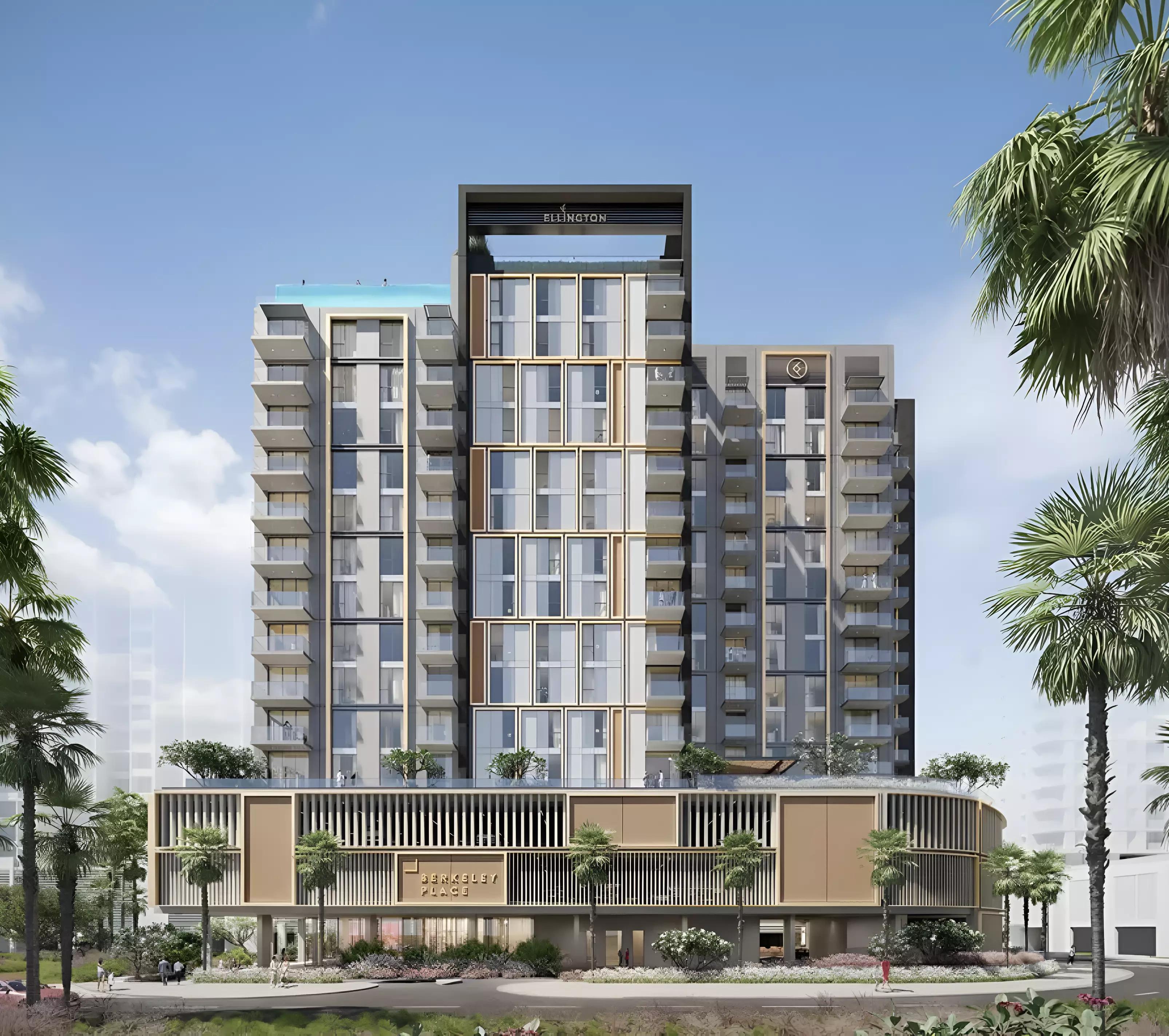 Berkeley Place apartment interior living space, Sobha Hartland, Dubai