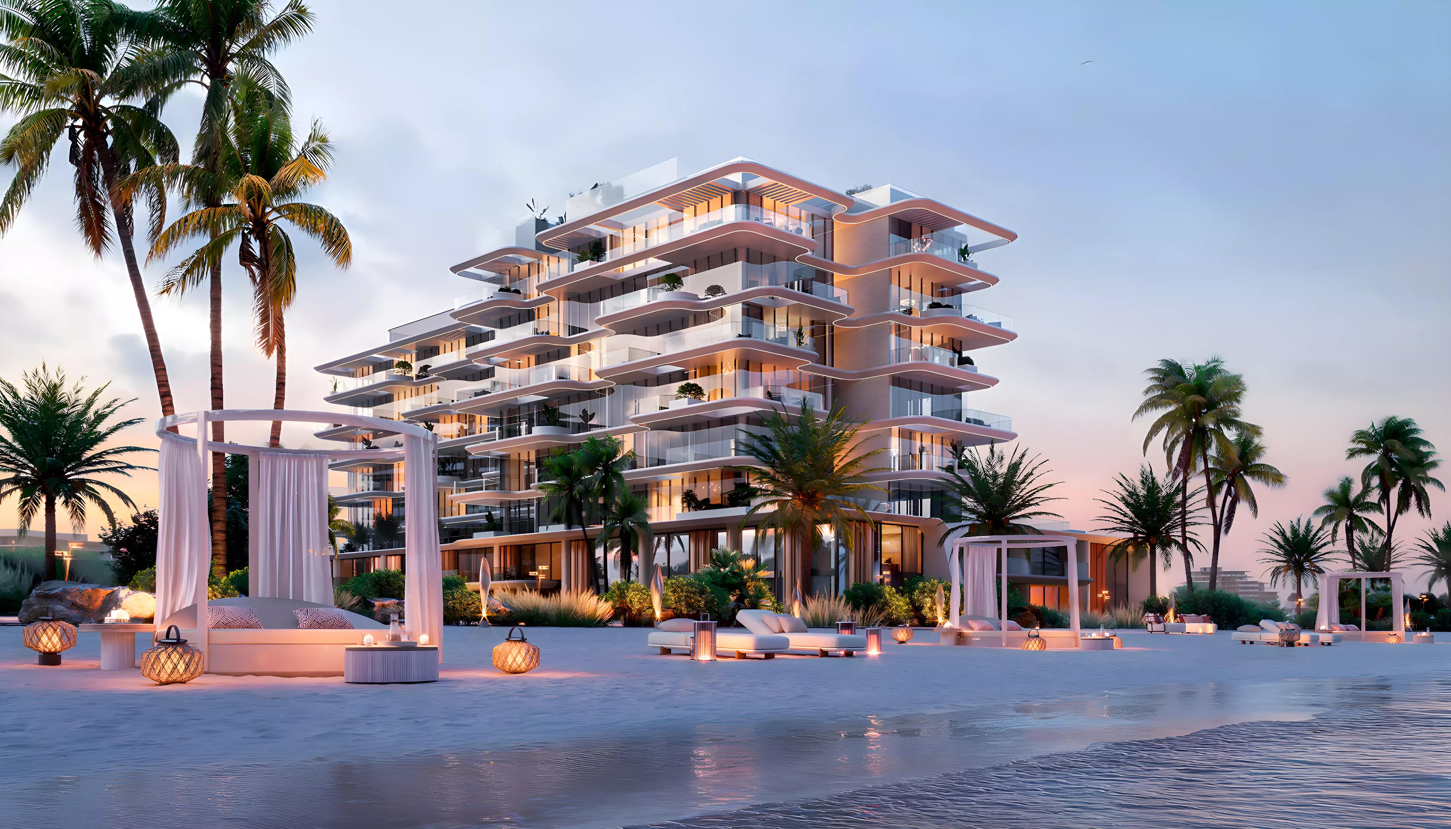 Rena landscaped gardens and walkway, Dubai Islands, Dubai
