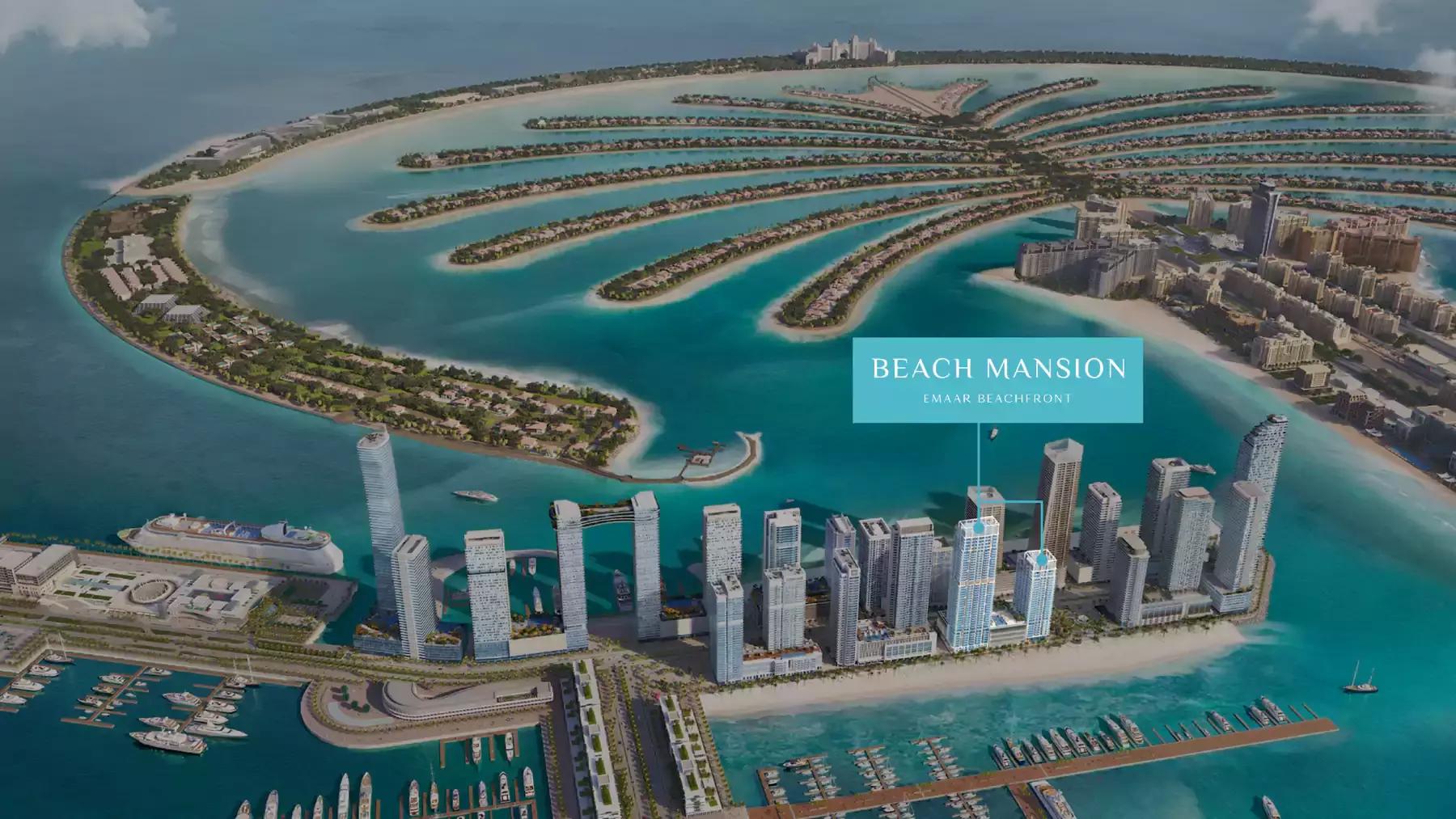 Beach Mansion master plan layout within Emaar Beachfront, Dubai Harbour