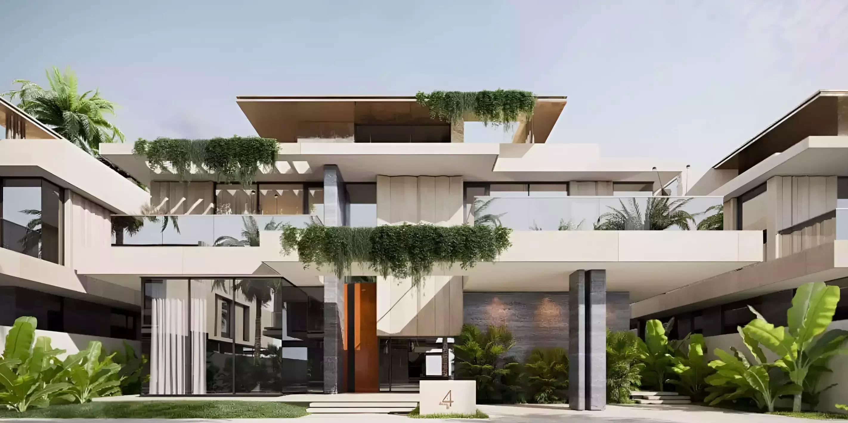 Mira Villas exterior view of freehold villa in District 11, MBR City, Dubai