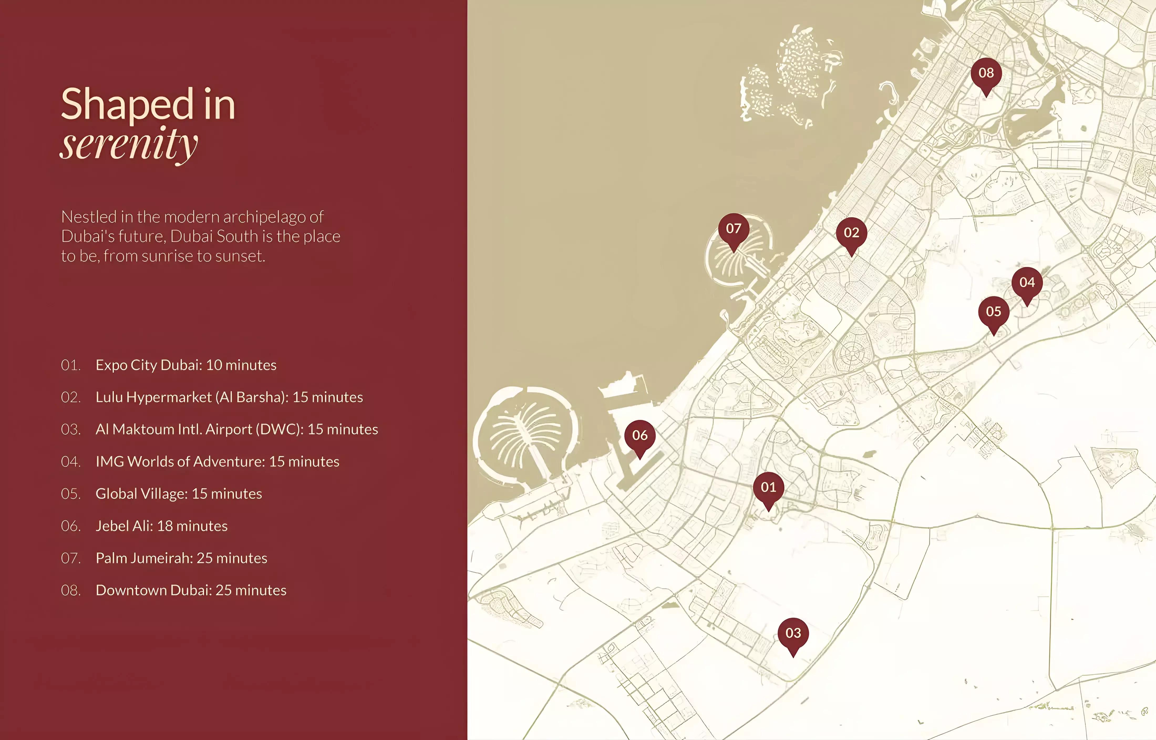 Master plan layout of Seraya by Zoya development in Dubai South