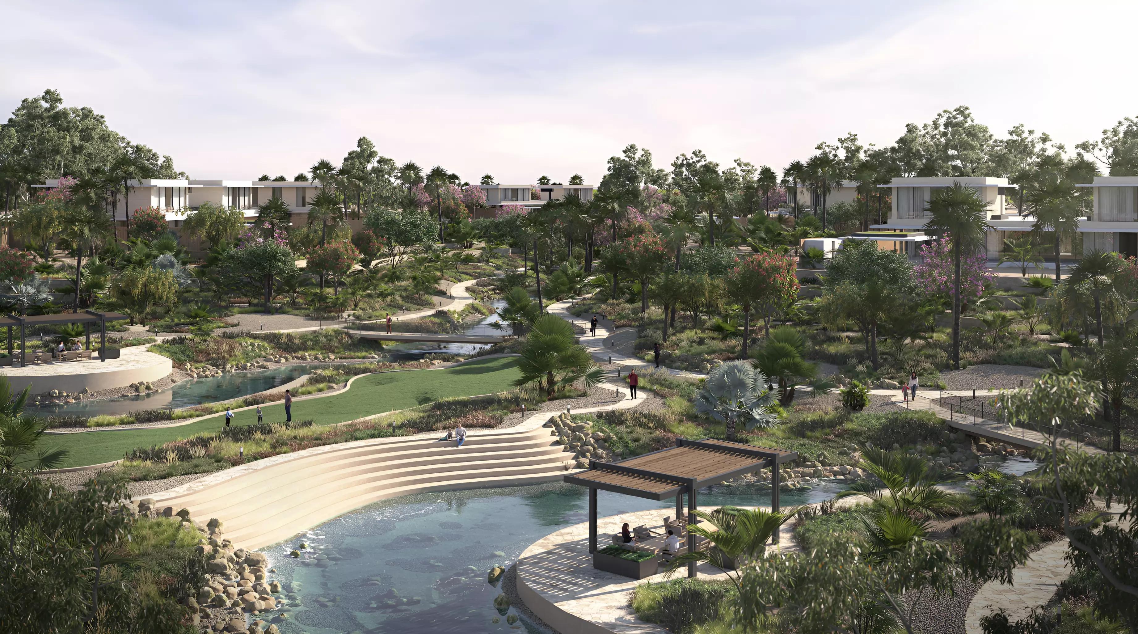 Interior living space in an Avra and Aurora villa, Dubai Hills Estate