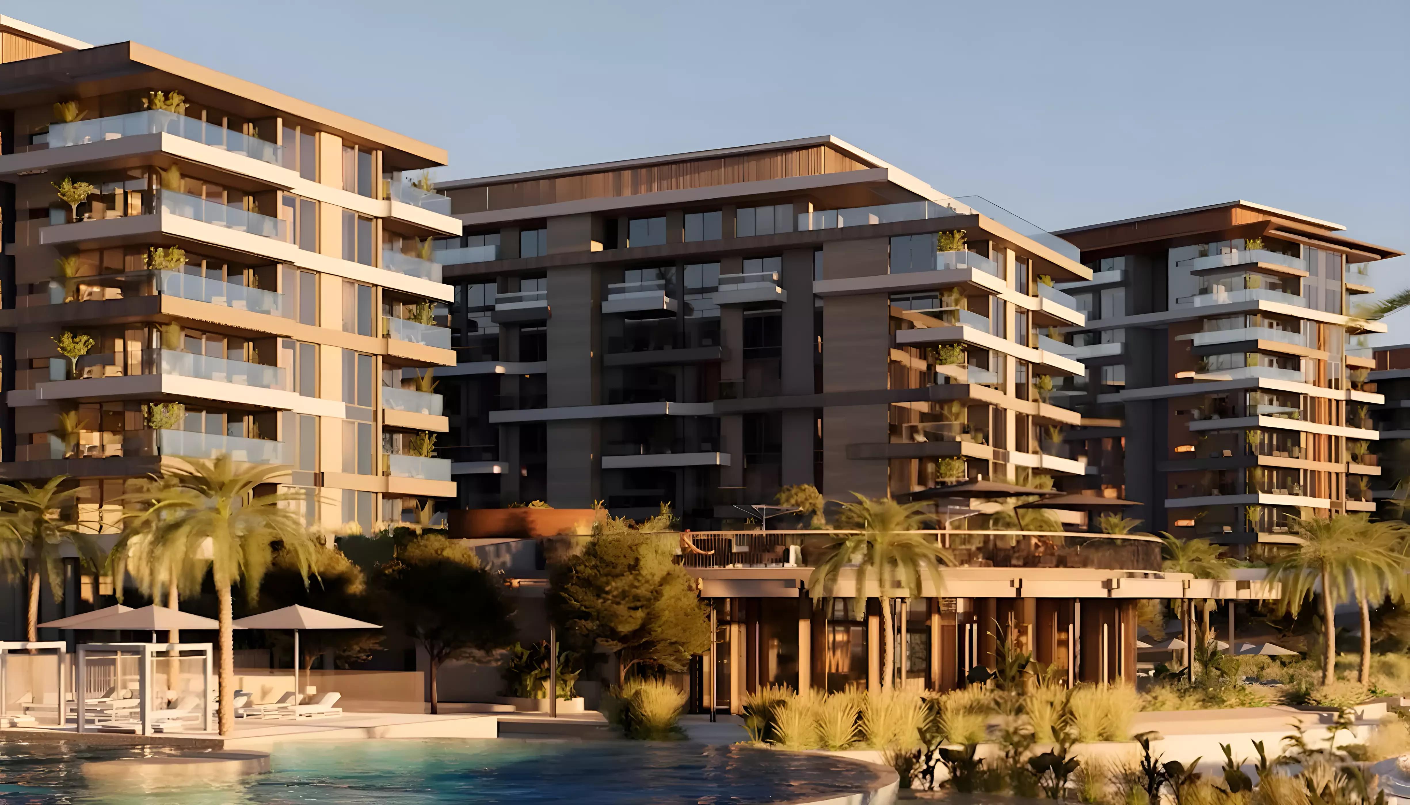Ellington Cove interior apartment living space, Dubai Islands