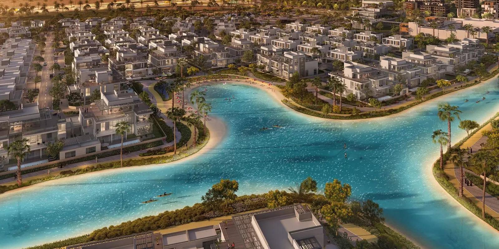South Bay Phase 3 townhouse row facade, Dubai South