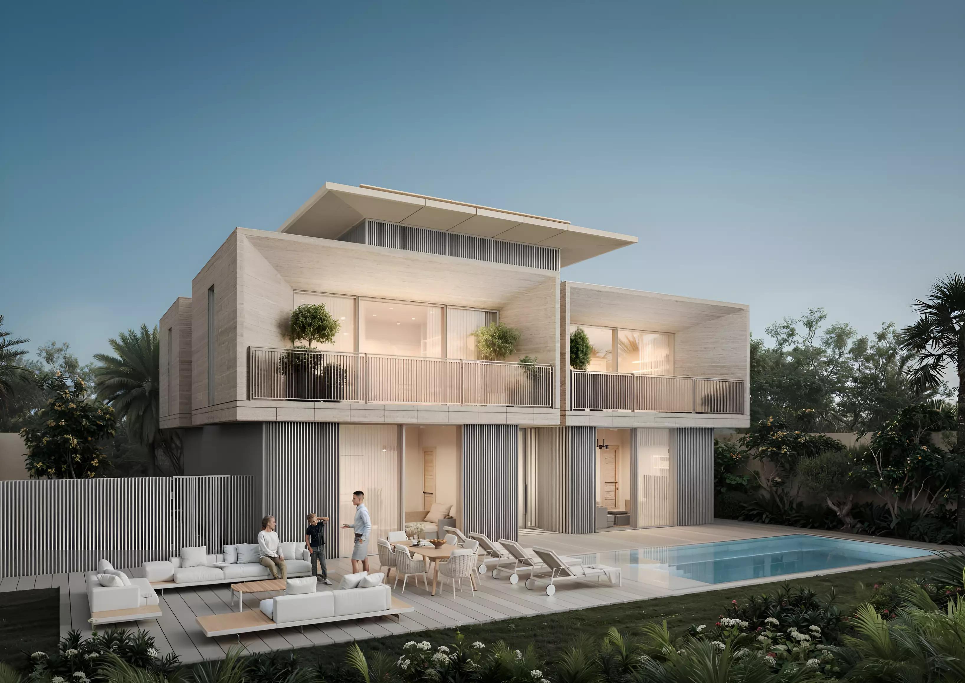 Eden House villa facade and driveway, Dubai Hills Estate, Dubai