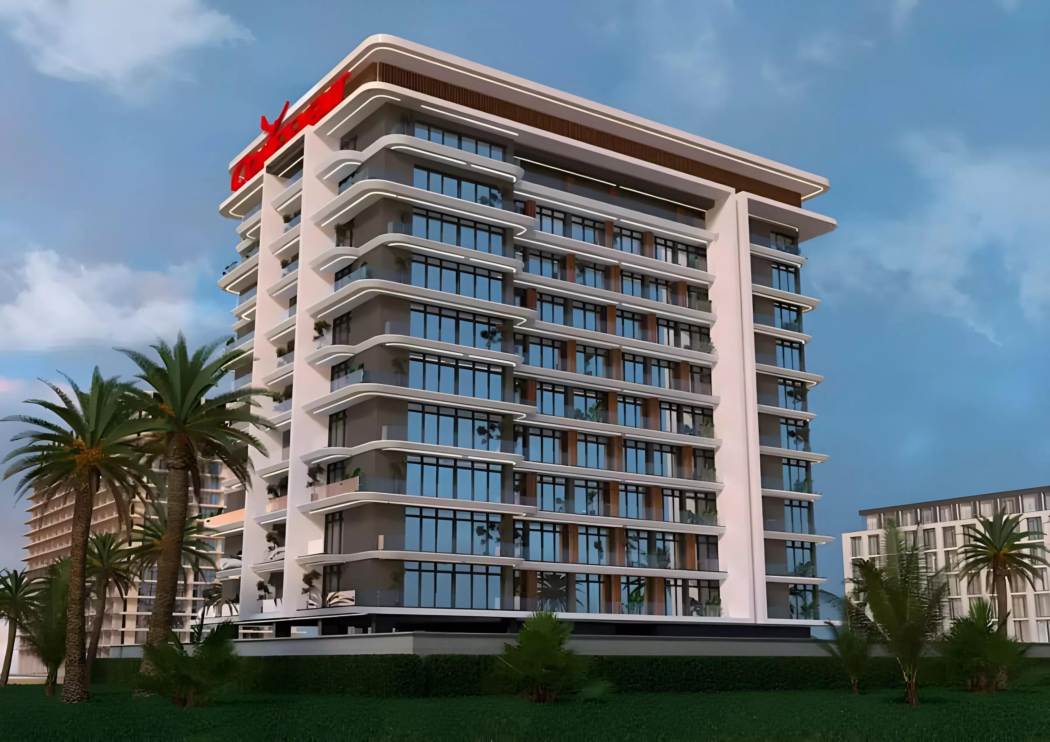 Confident Preston apartment interior view, Liwan, Dubai