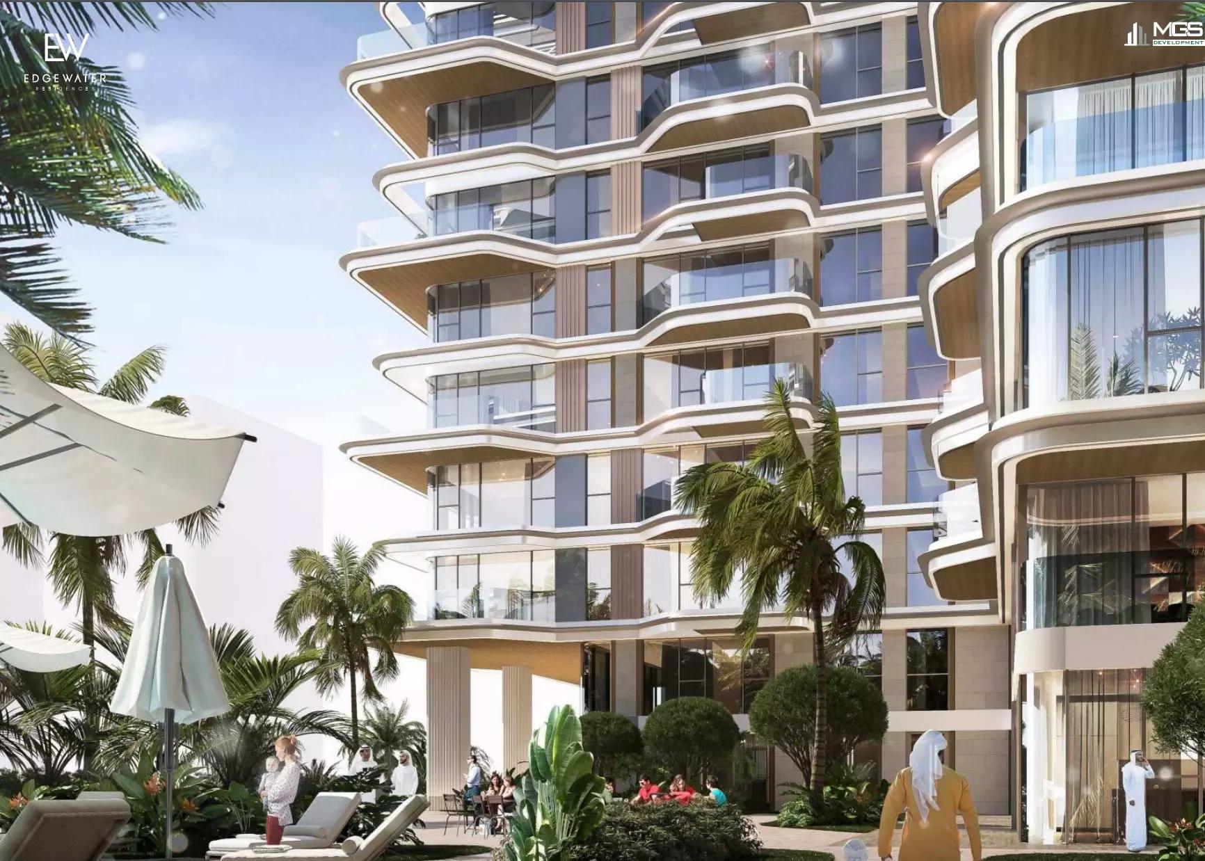 Edgewater Residences landscaped garden courtyard